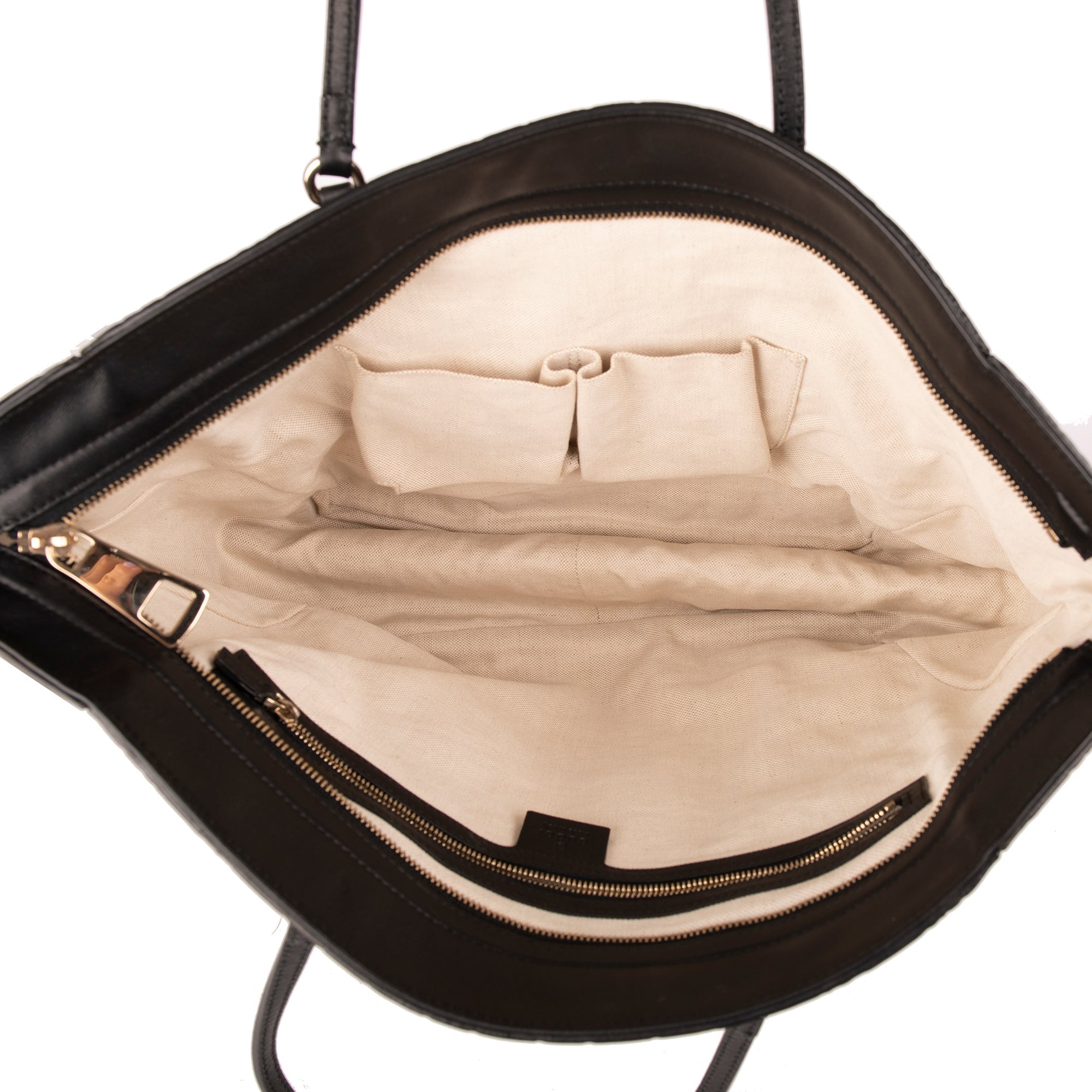 Gucci Black Guccissima Leather Bree Tote