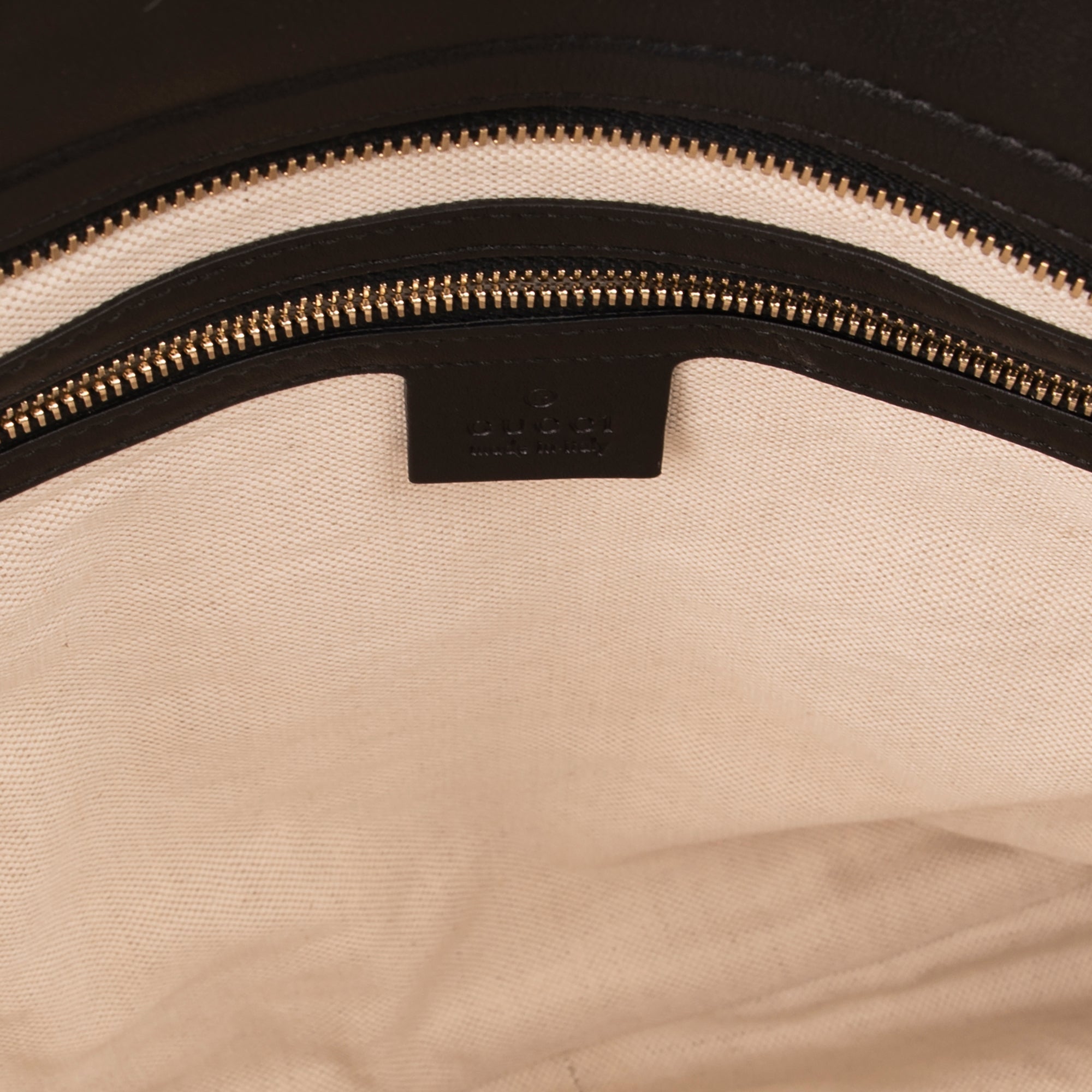 Gucci Black Guccissima Leather Bree Tote