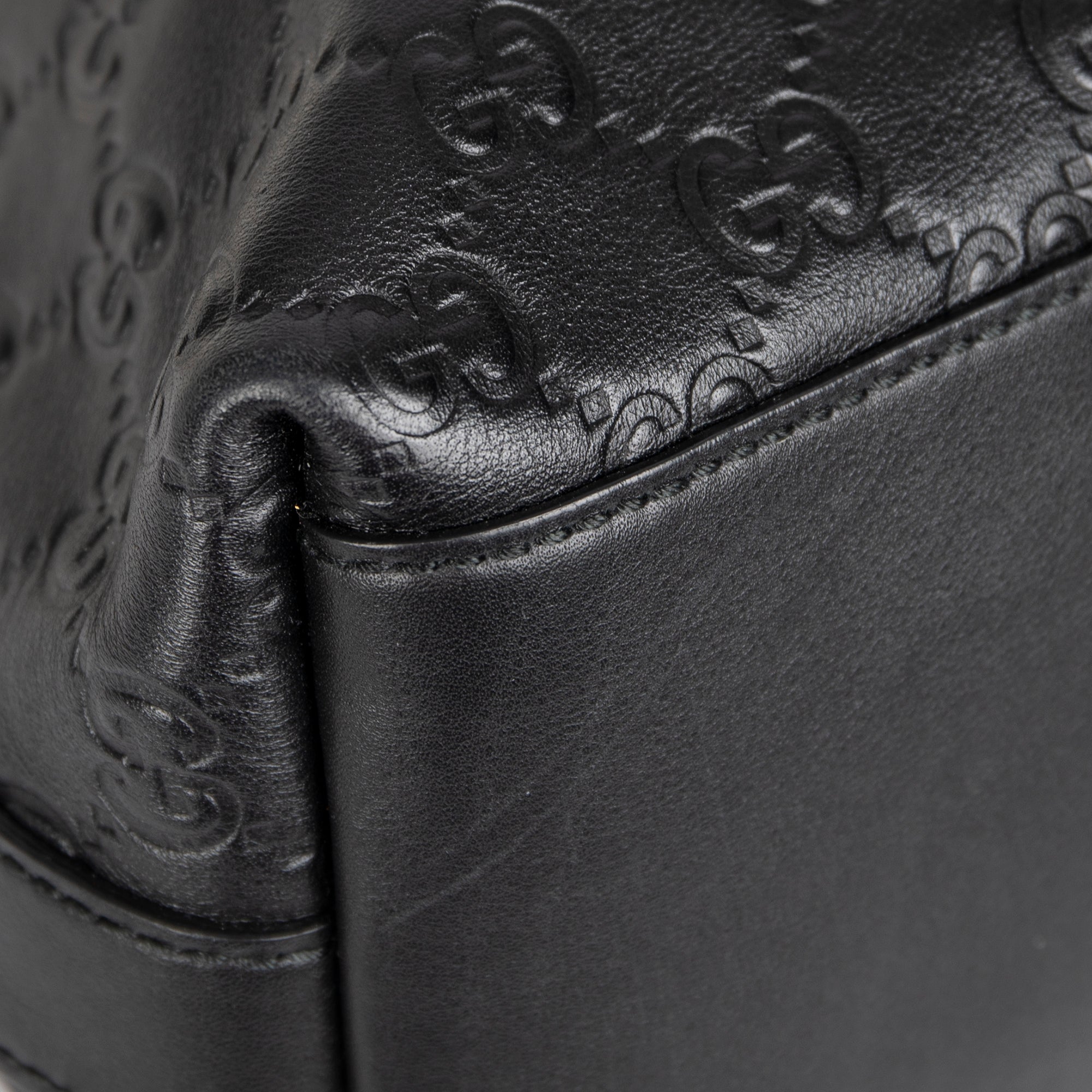 Gucci Black Guccissima Miss G Original Hobo Bag