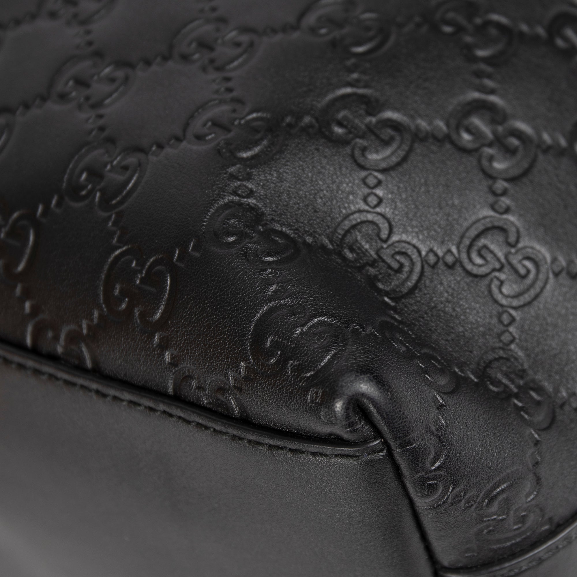 Gucci Black Guccissima Miss G Original Hobo Bag