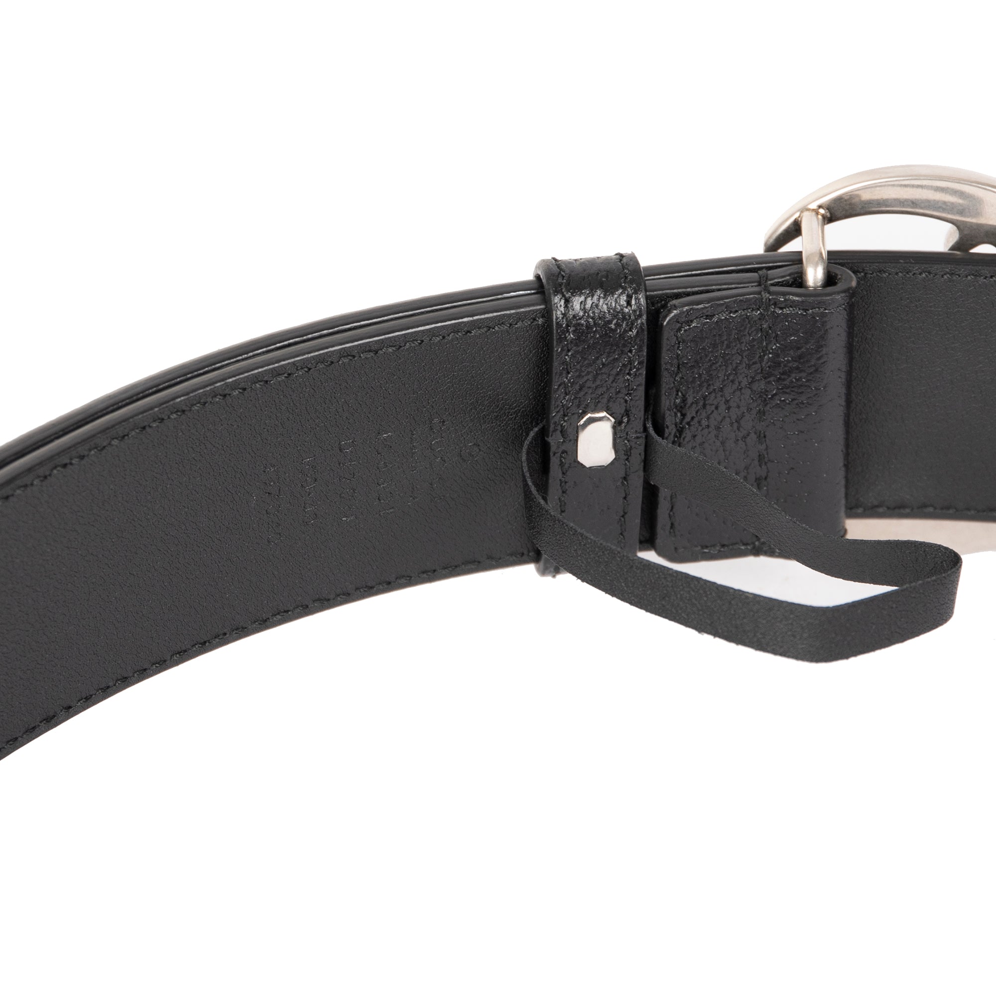 Gucci Black Leather Belt with Double G Buckle