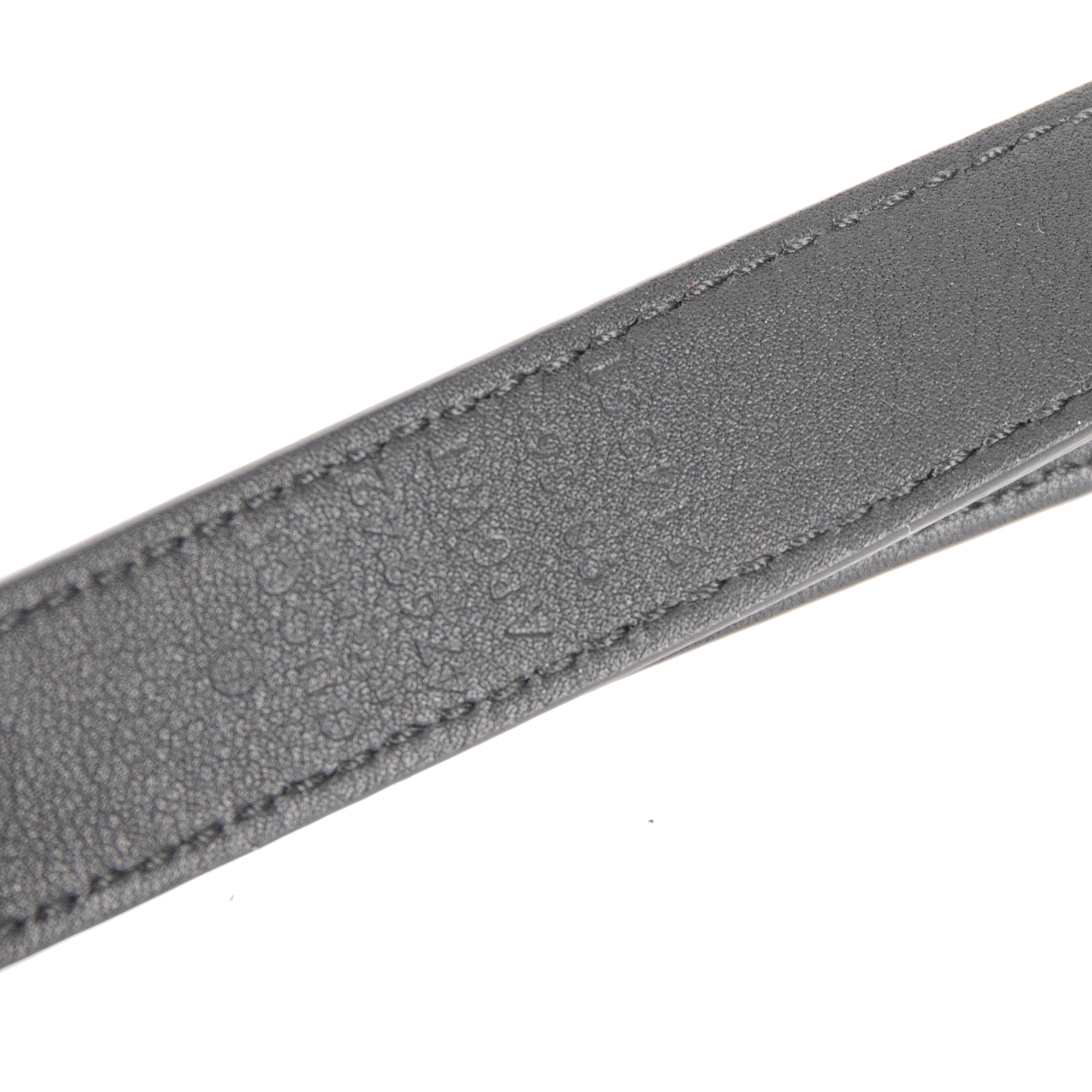 Gucci Black Leather Belt with Pearl Double G Buckle