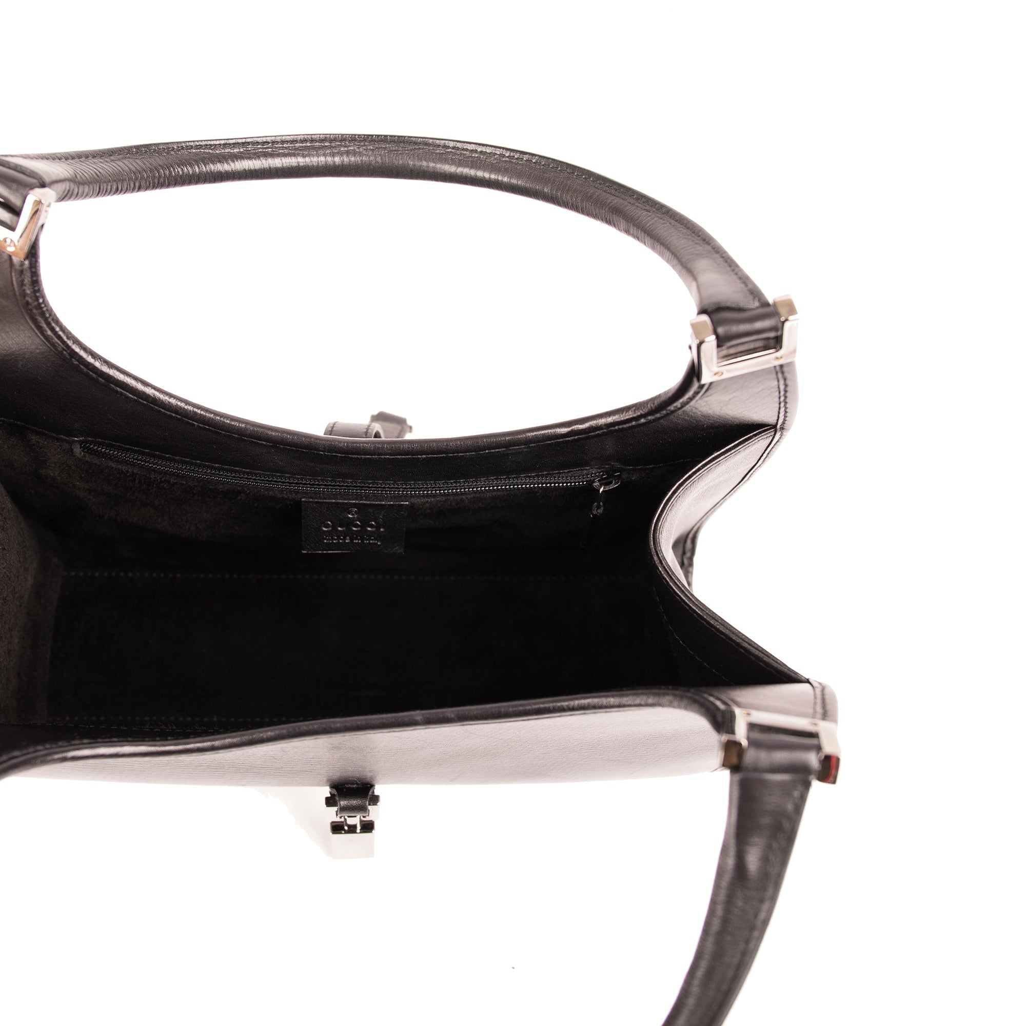 Gucci Black Leather Jackie Bardot Bag