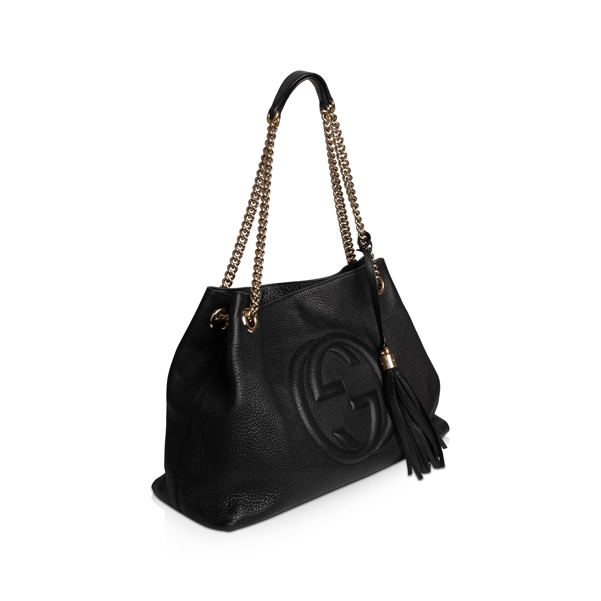 Gucci Black Leather Medium Soho Chain Shoulder Bag