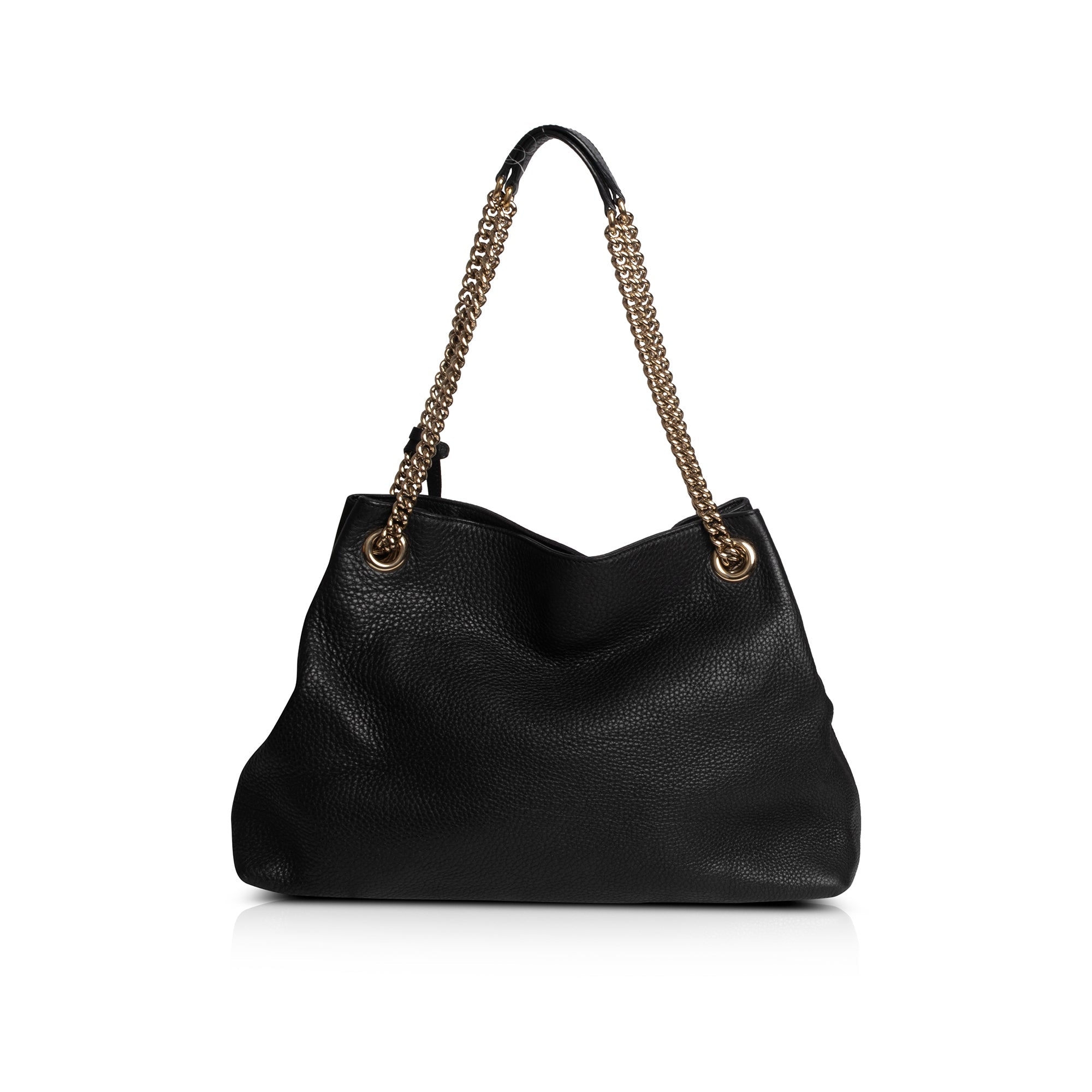 Gucci Black Leather Medium Soho Chain Shoulder Bag
