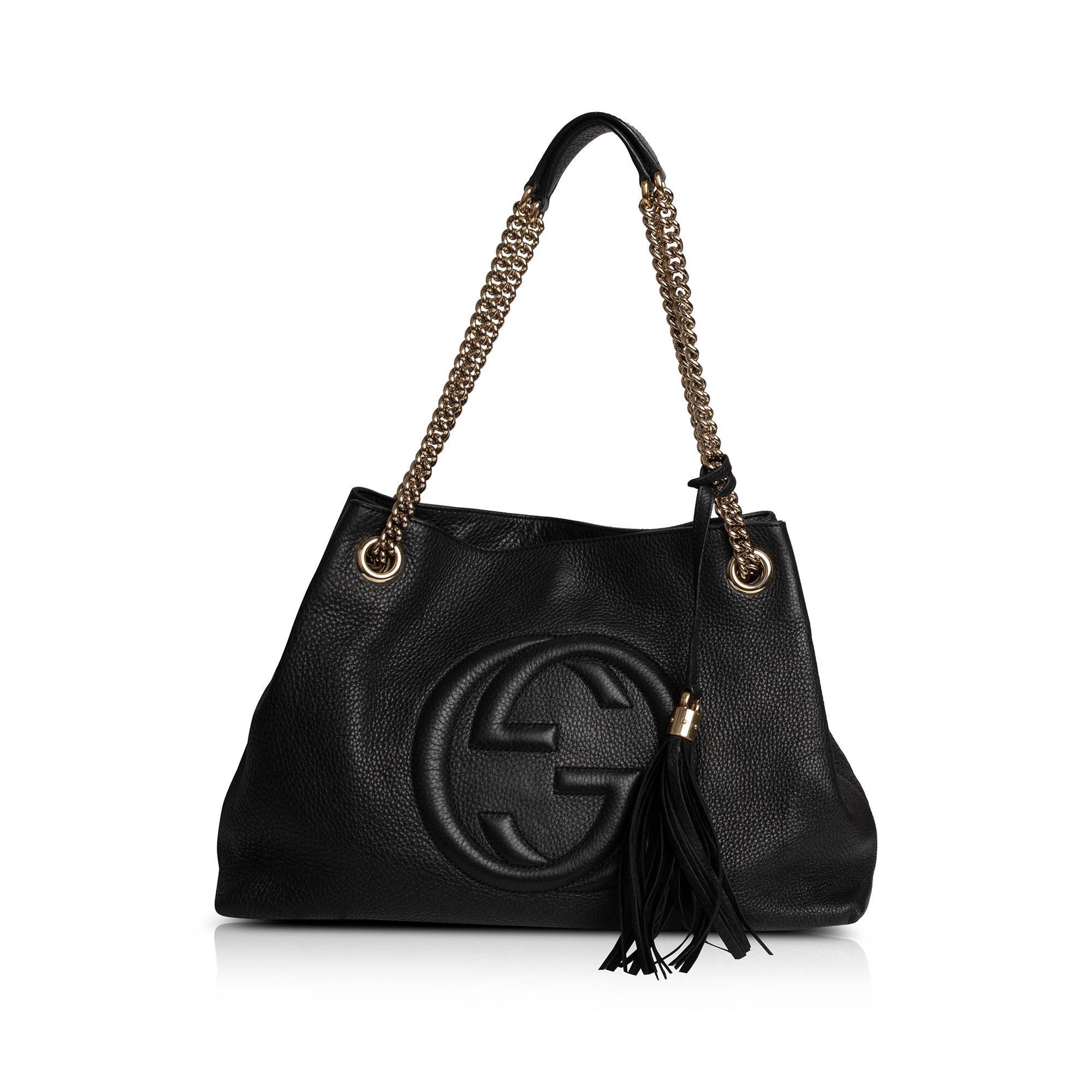 Gucci Black Leather Medium Soho Chain Shoulder Bag