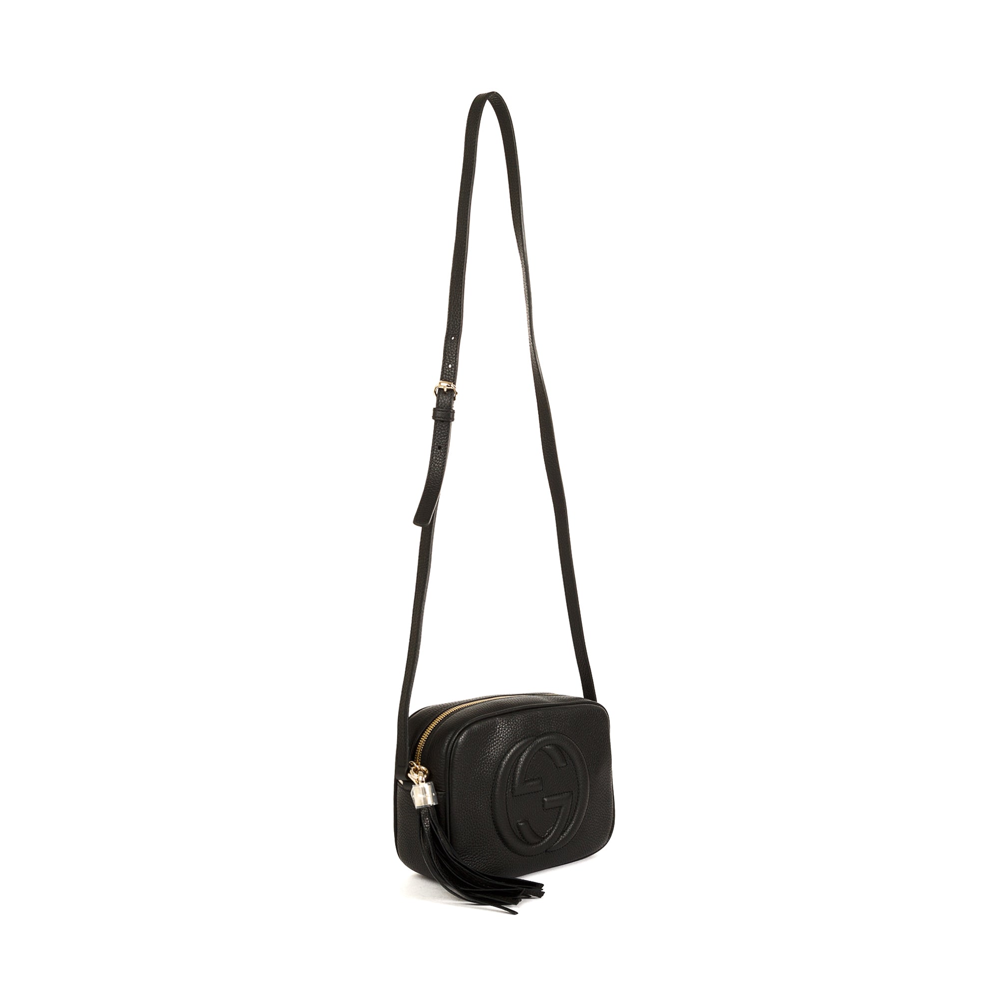 Gucci Black Leather Small Soho Disco Bag w/ Box