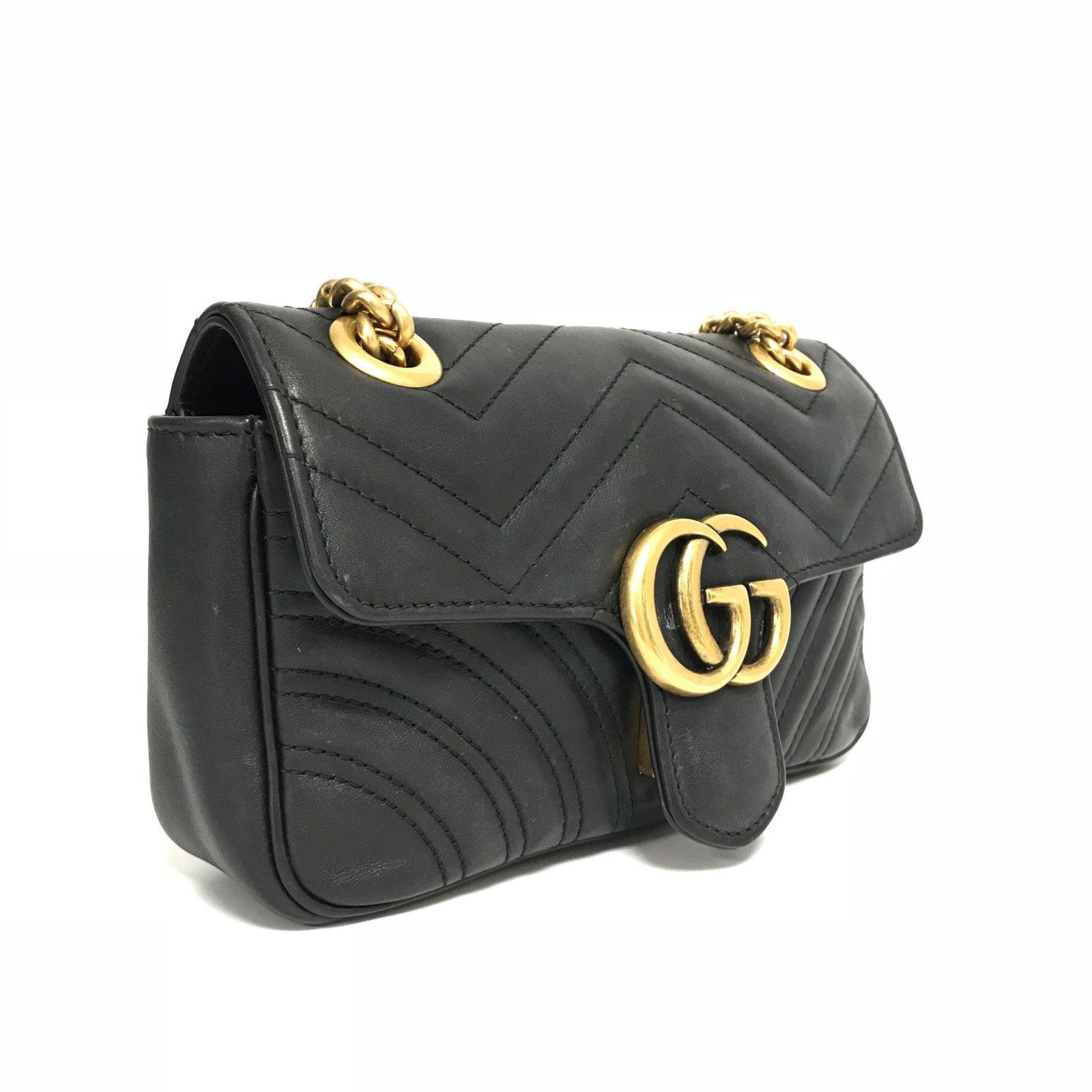 Gucci Black Marmont Matelasse Mini Bag
