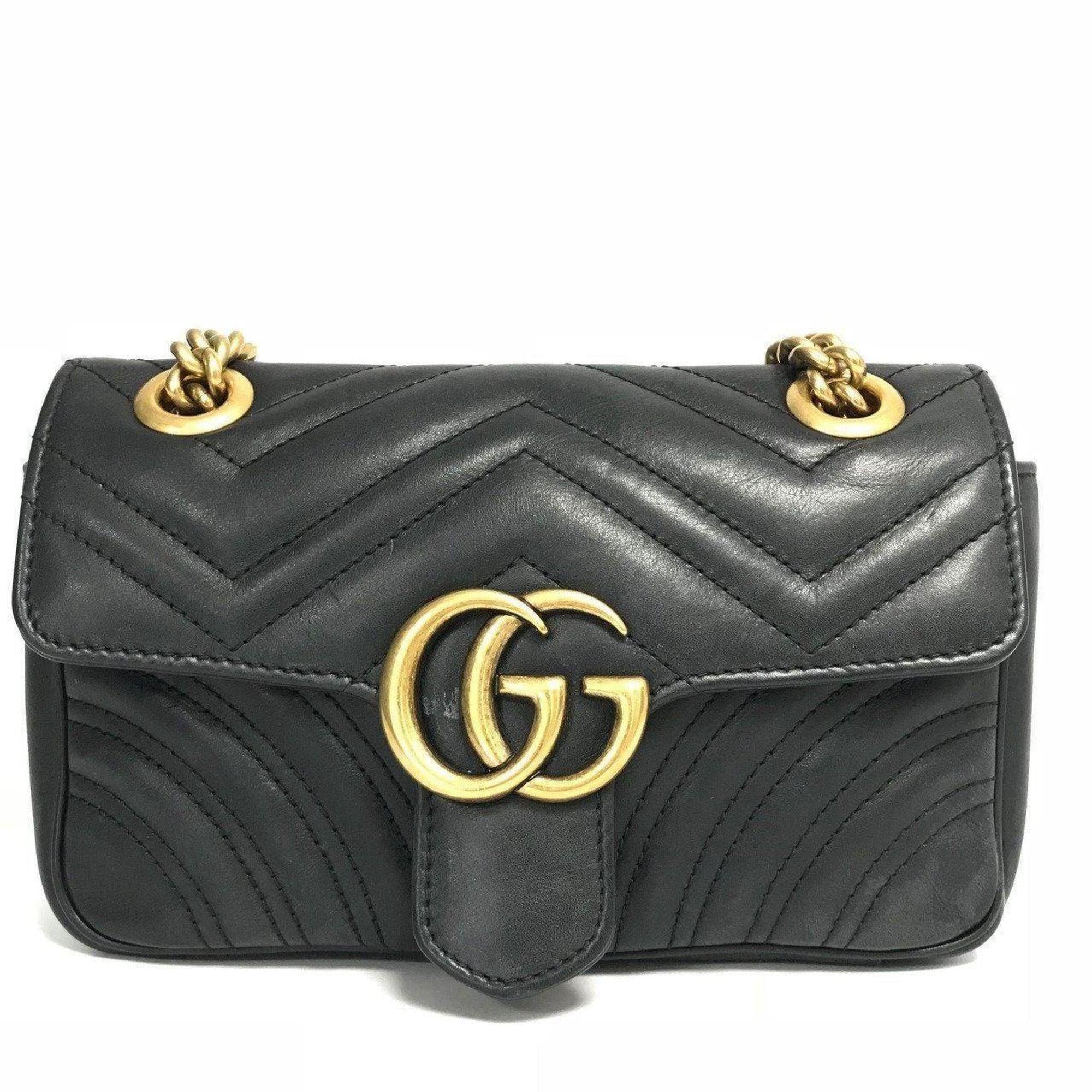 Gucci Black Marmont Matelasse Mini Bag