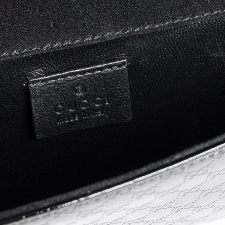 Gucci Black Microguccissima Patent Leather Broadway Clutch