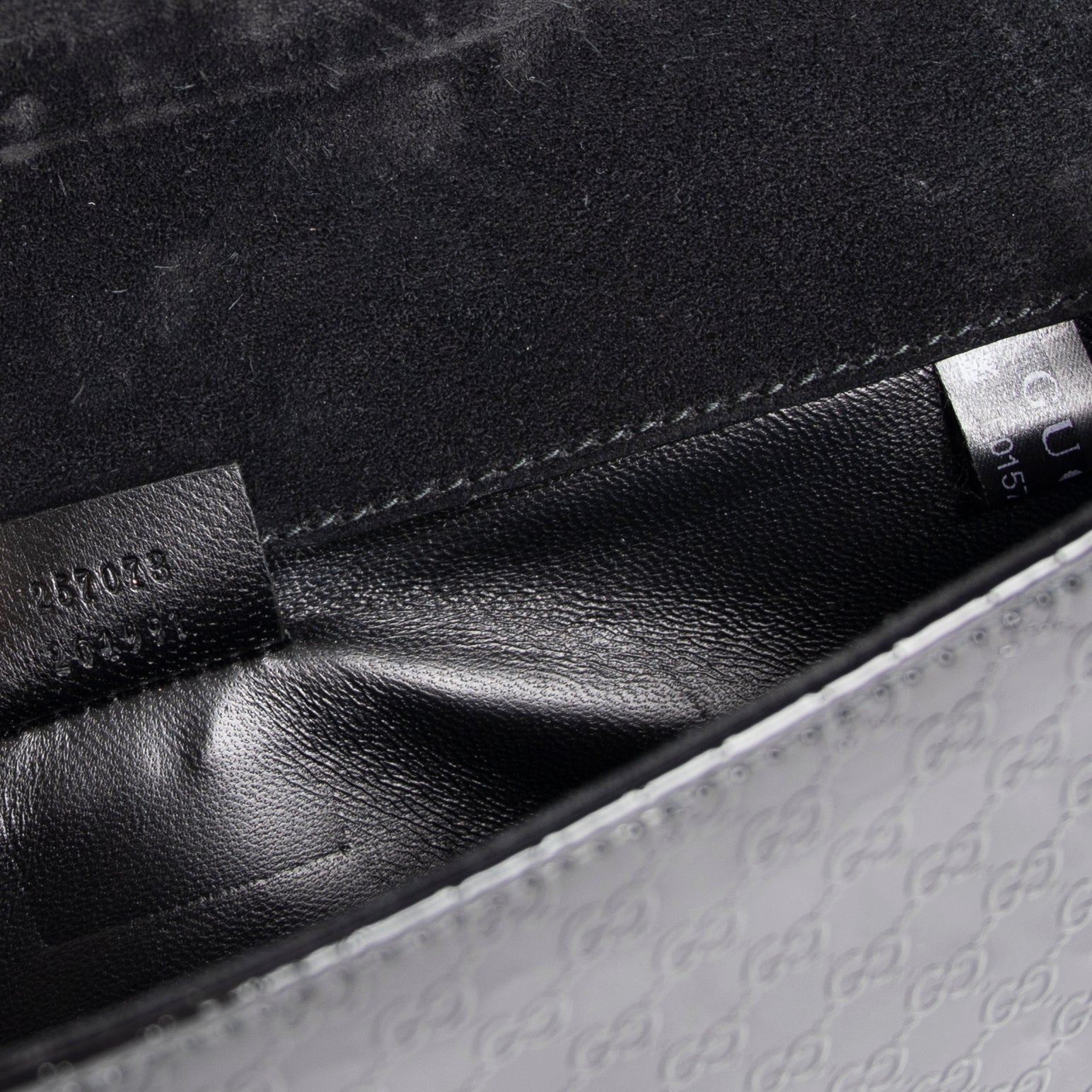 Gucci Black Microguccissima Patent Leather Broadway Clutch