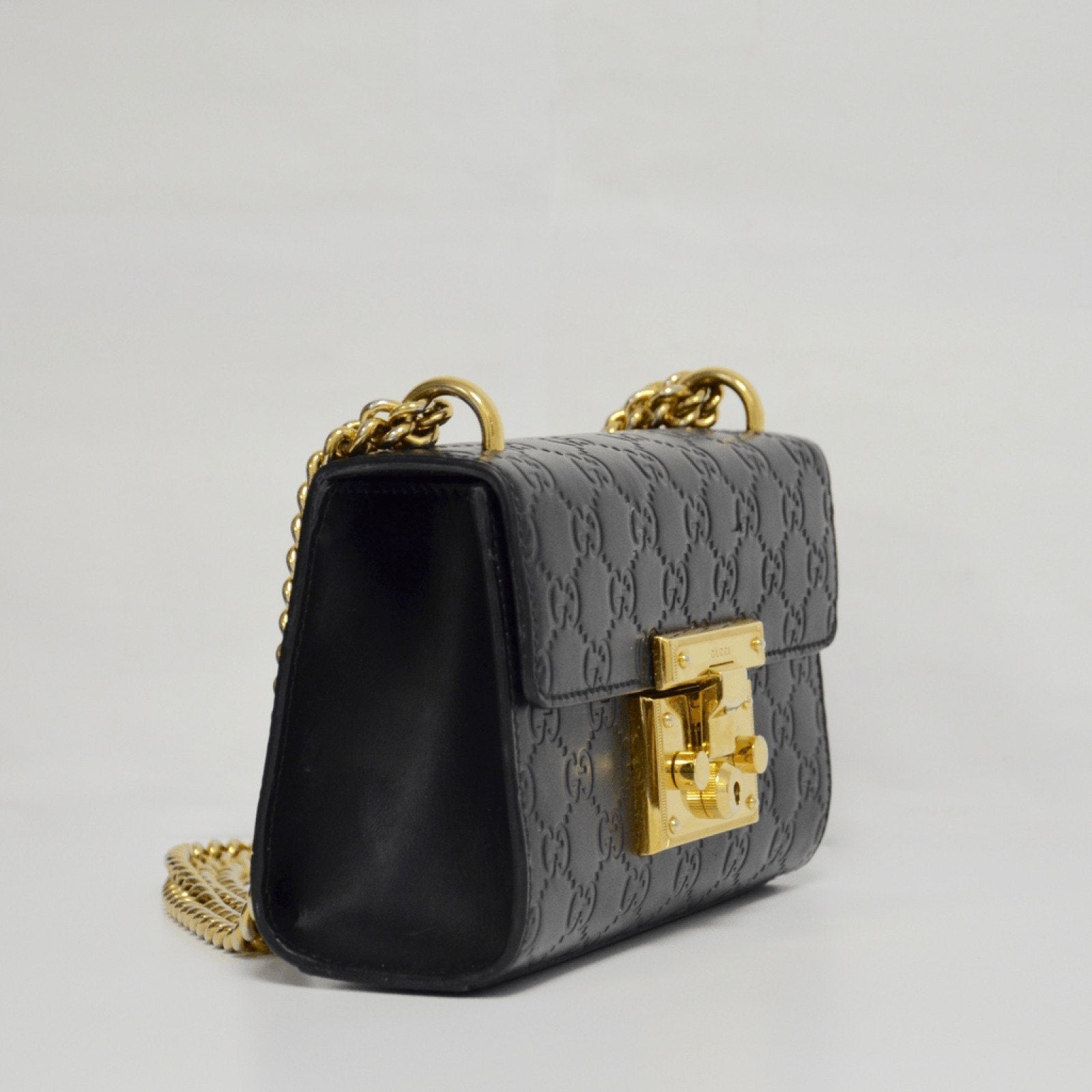 Gucci Black Padlock Signature Shoulder Bag