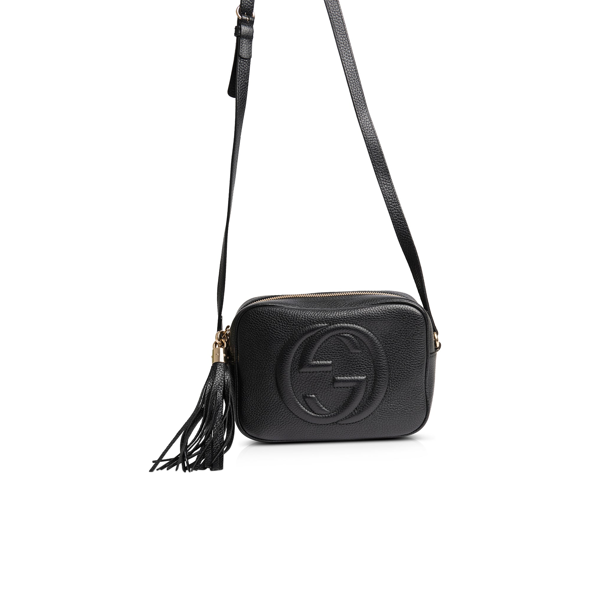 Gucci Black Soho Small Leather Disco Bag w/ Box