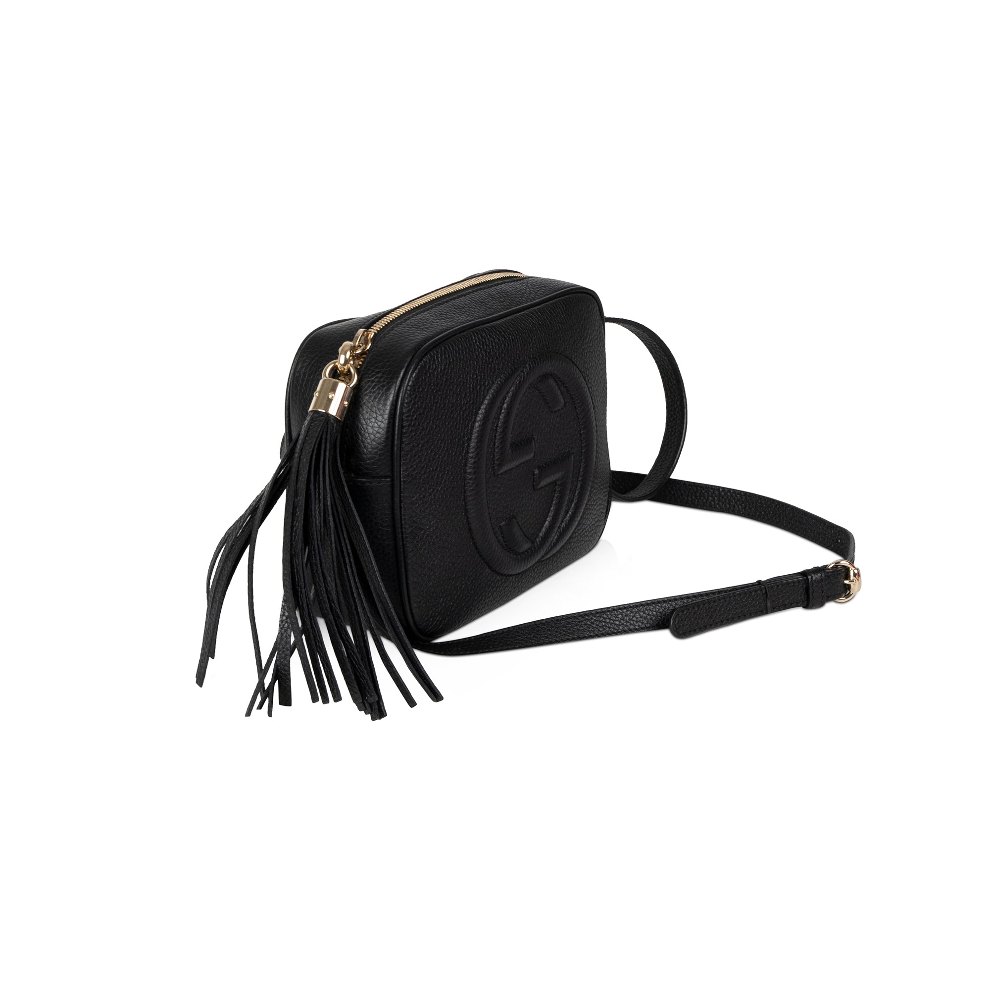 Gucci Black Soho Small Leather Disco Bag w/ Box
