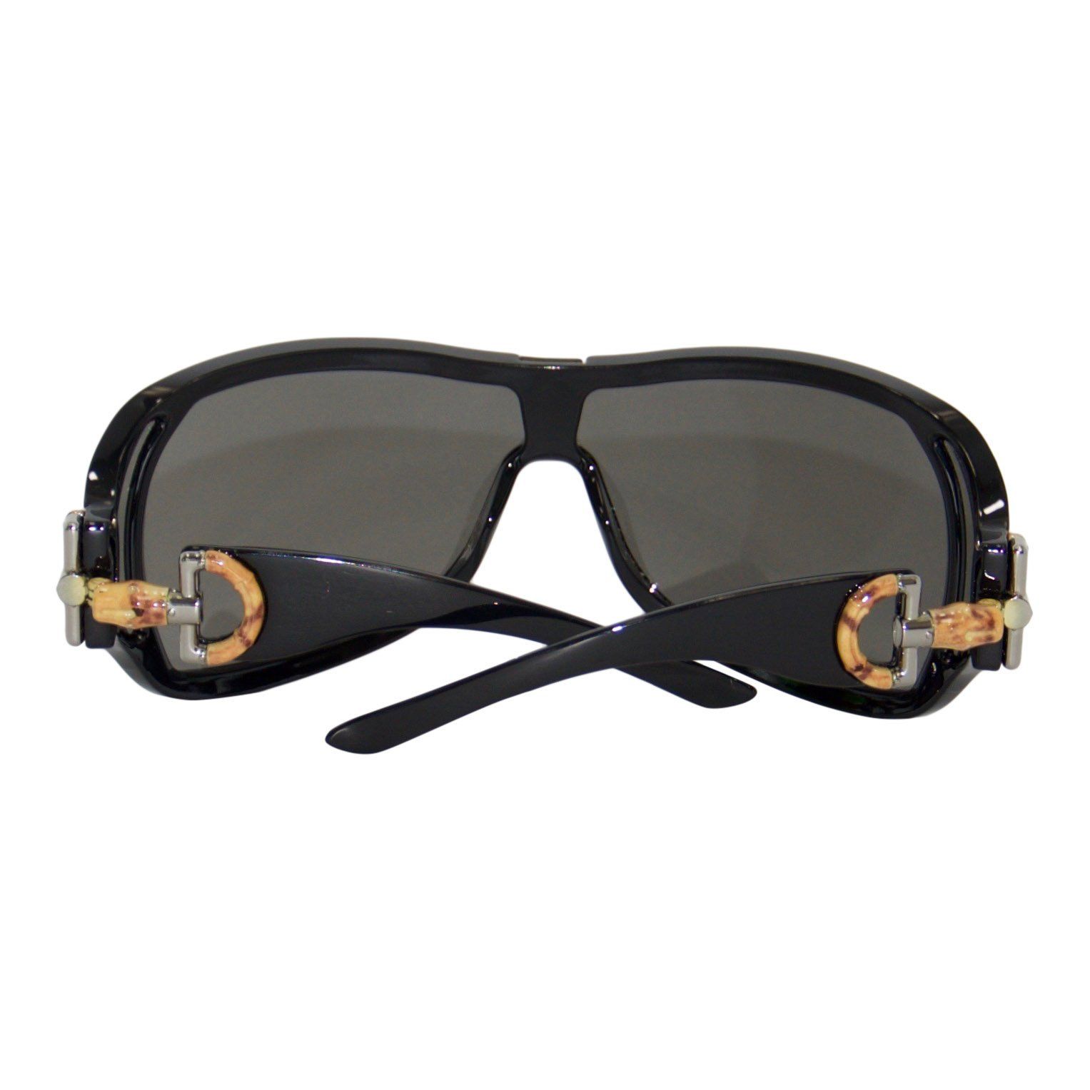 Gucci Black Sunglasses with Bamboo Horsebit Detail