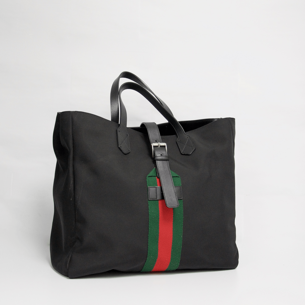 Gucci Black Techno Canvas Tote