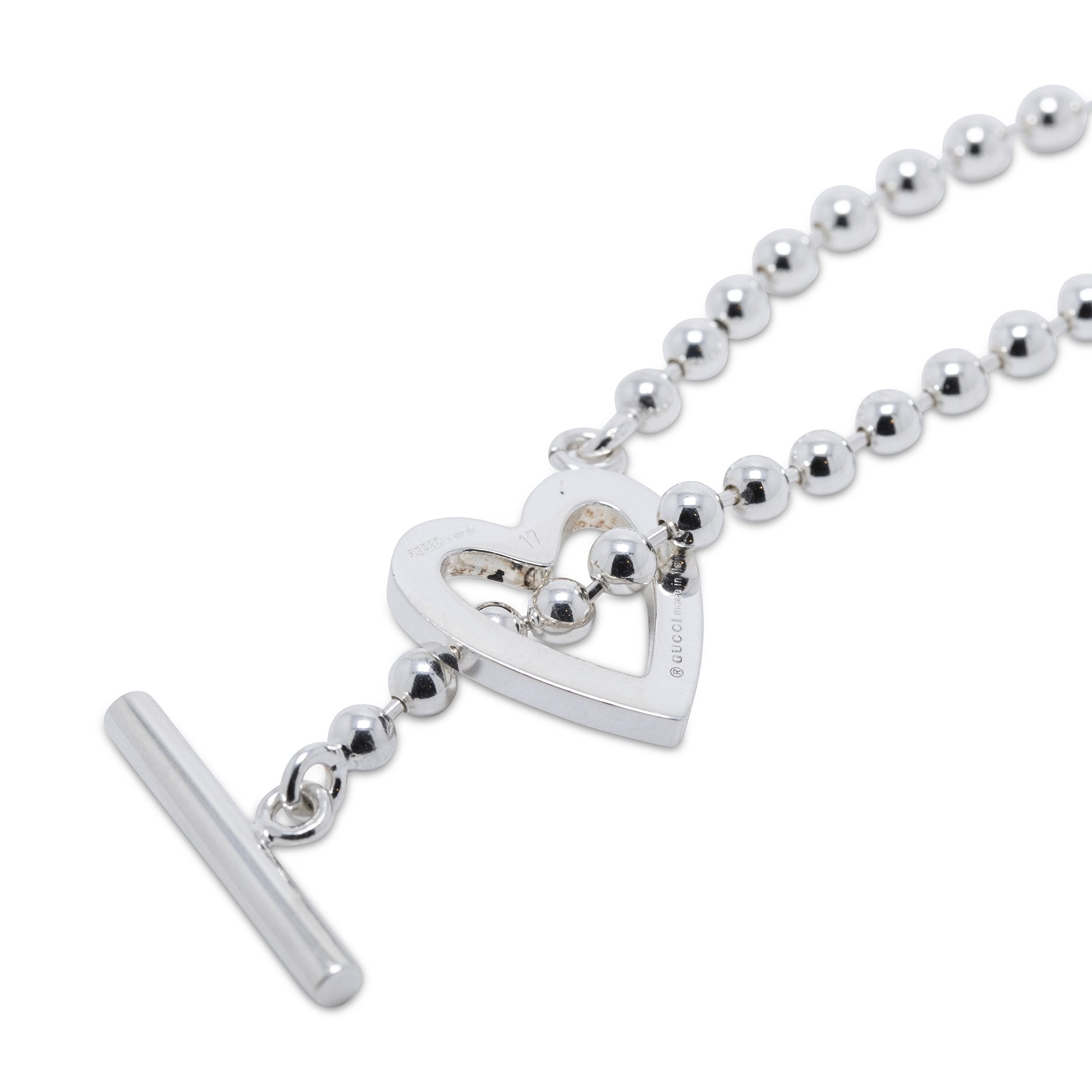 Gucci Boule Bracelet with Heart Toggle Clasp w/ Box