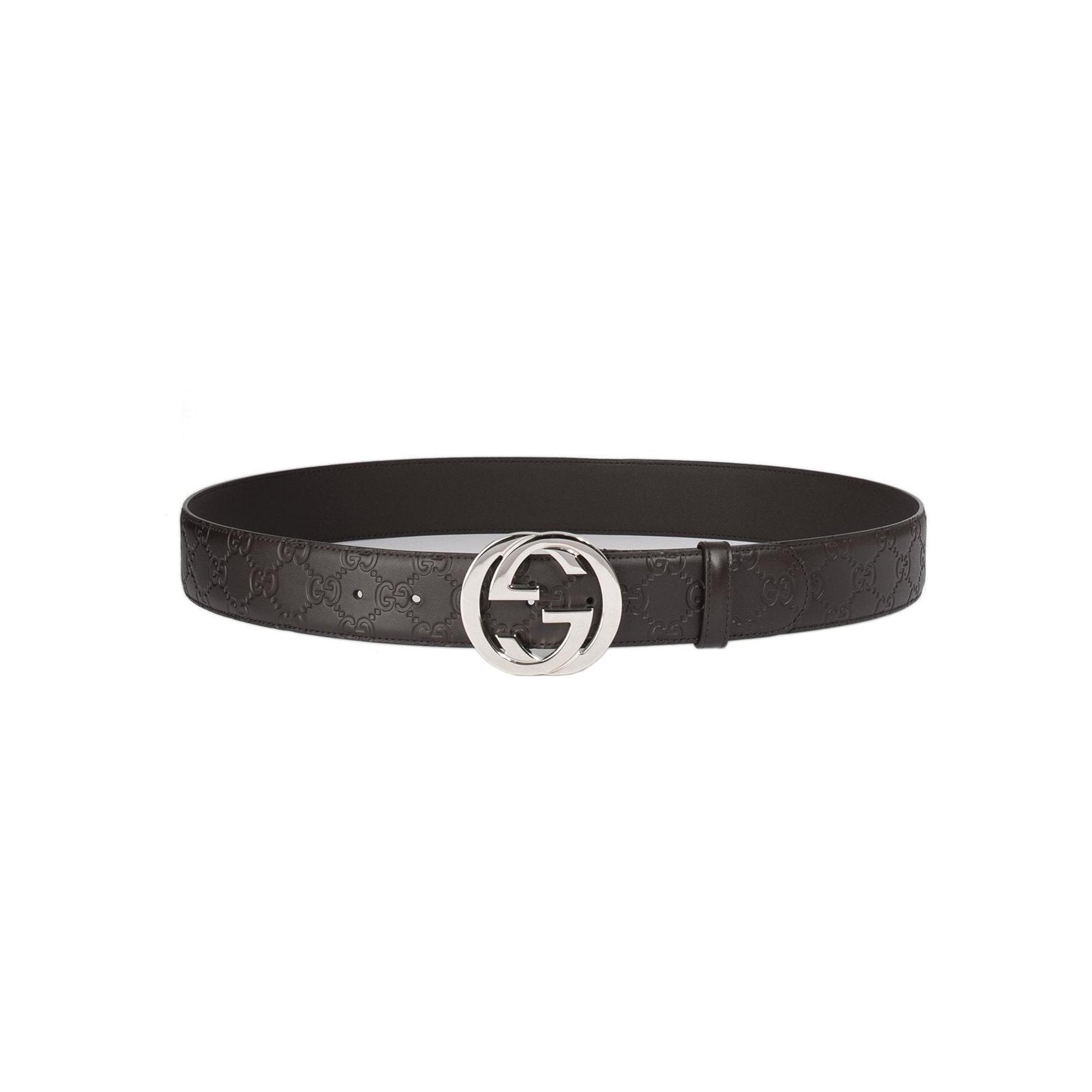 Gucci Brown Signature Leather Belt