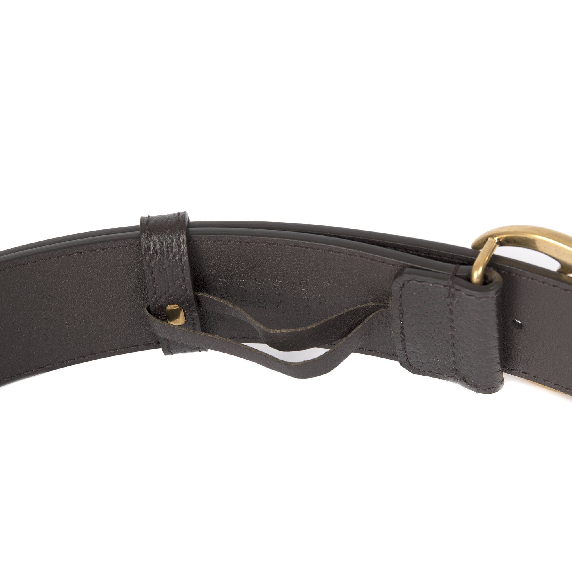 Gucci Brown Wide Leather Belt with Double G Buckle