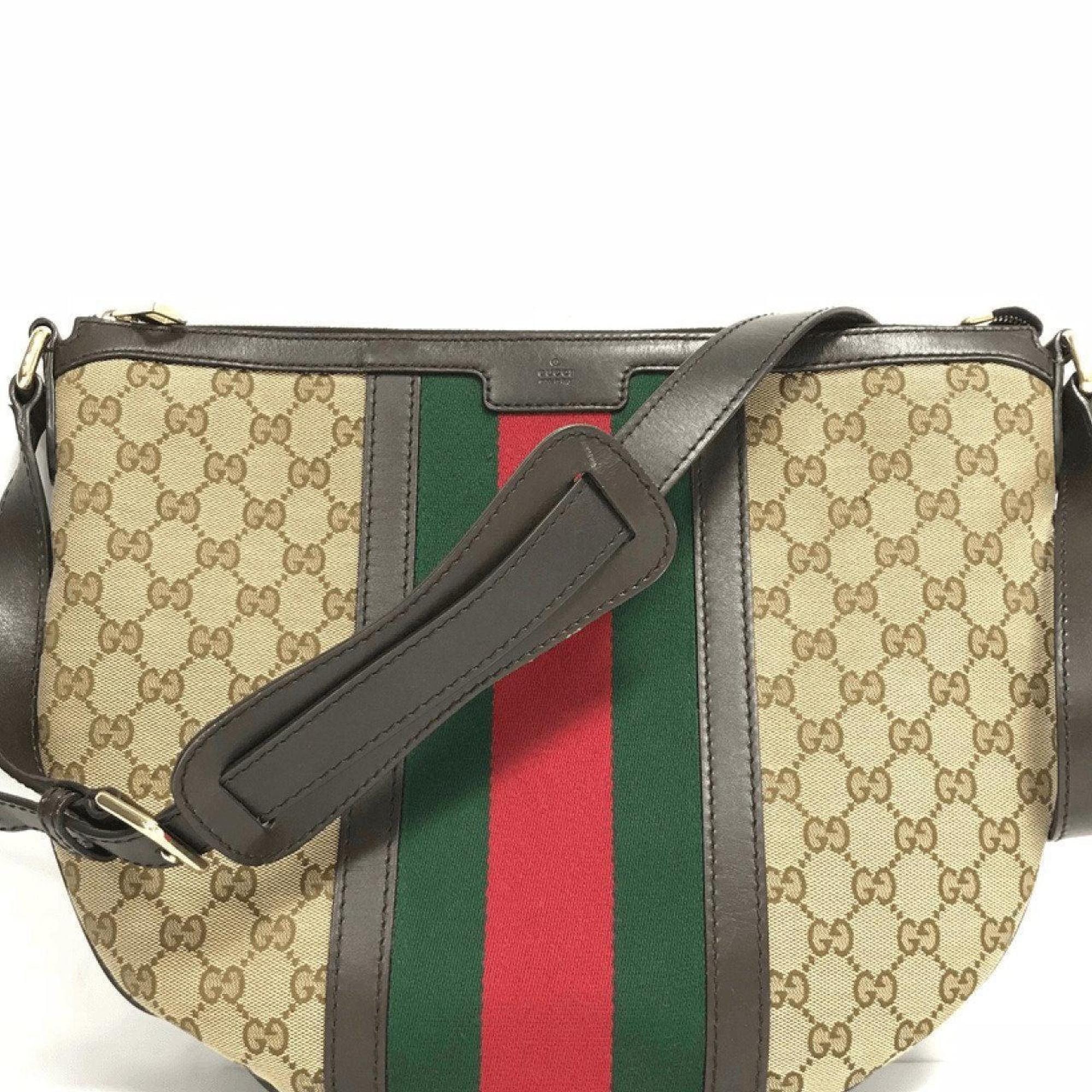Gucci Canvas Vintage Web Saddle Messenger Bag