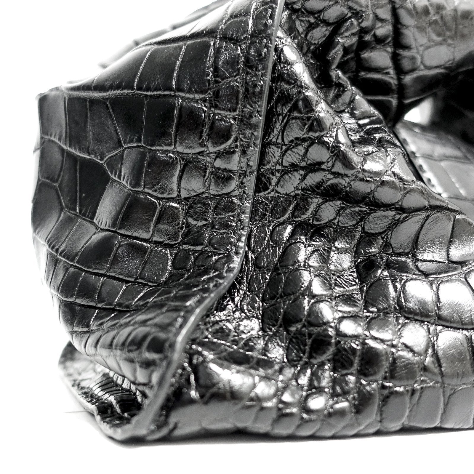 Gucci Crocodile Soft Stirrup Tote