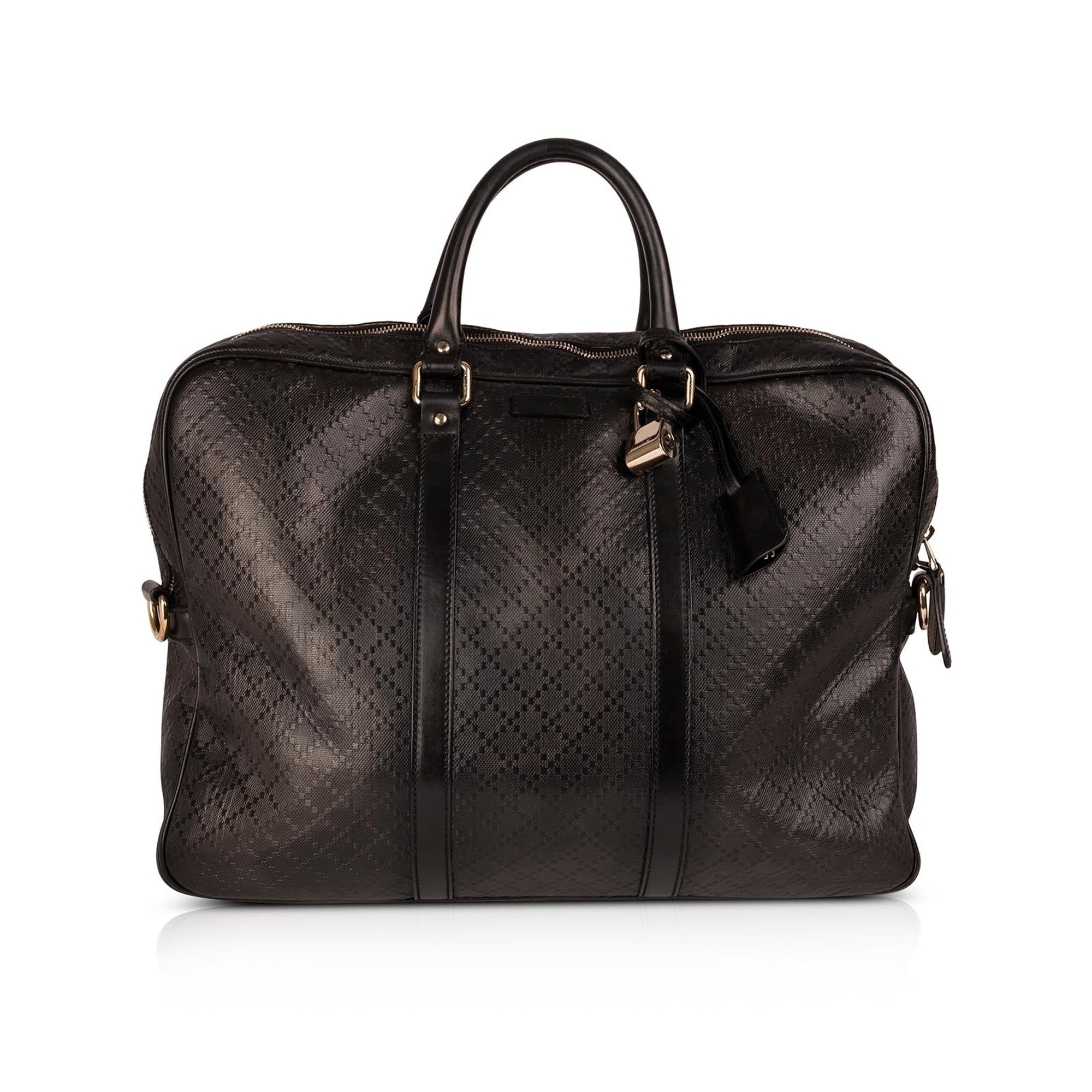 Gucci Diamante Leather Briefcase