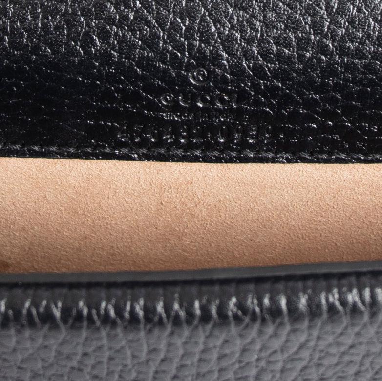 Gucci Dionysus Black Leather Super Mini Bag