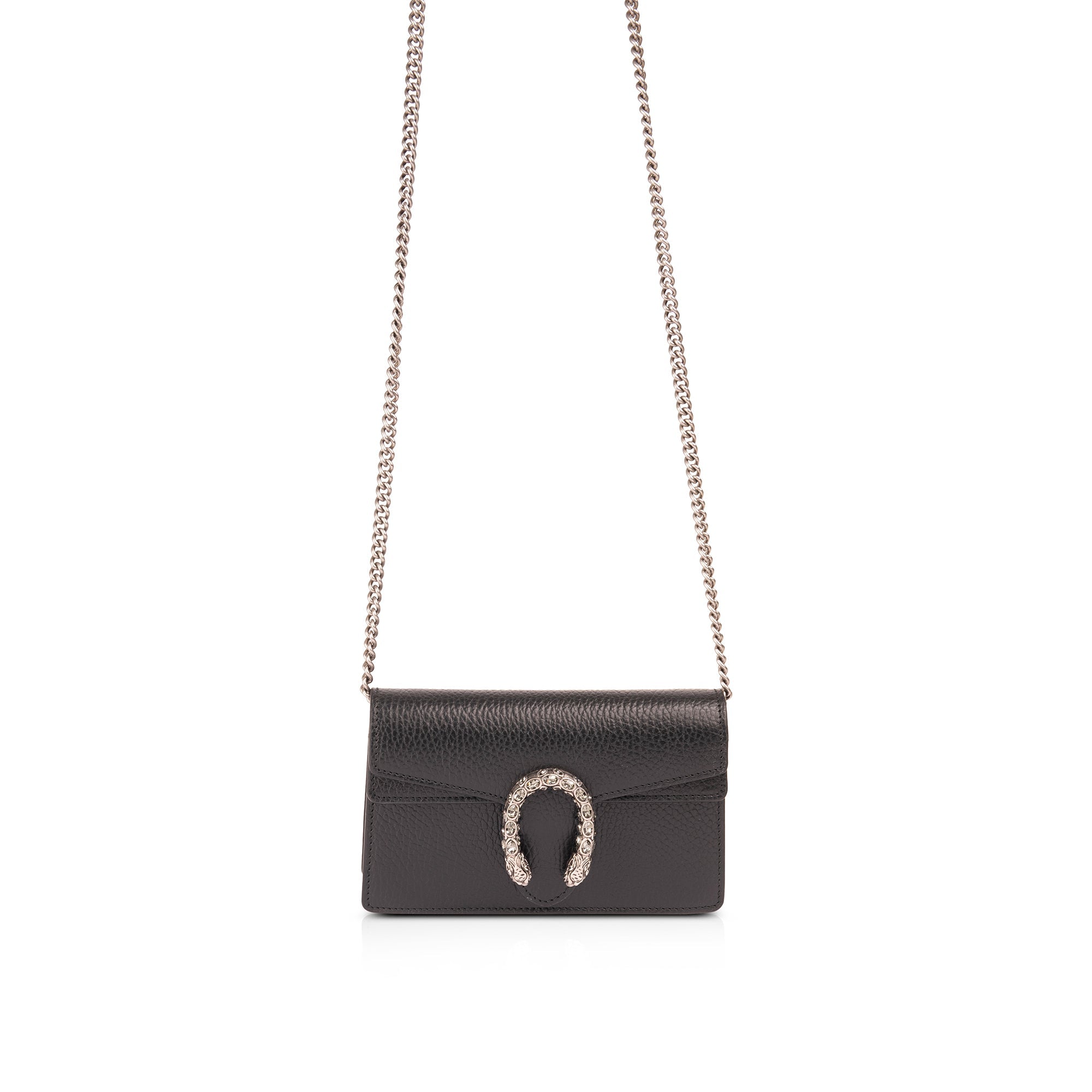 Gucci Dionysus Black Leather Super Mini Bag w/ Box