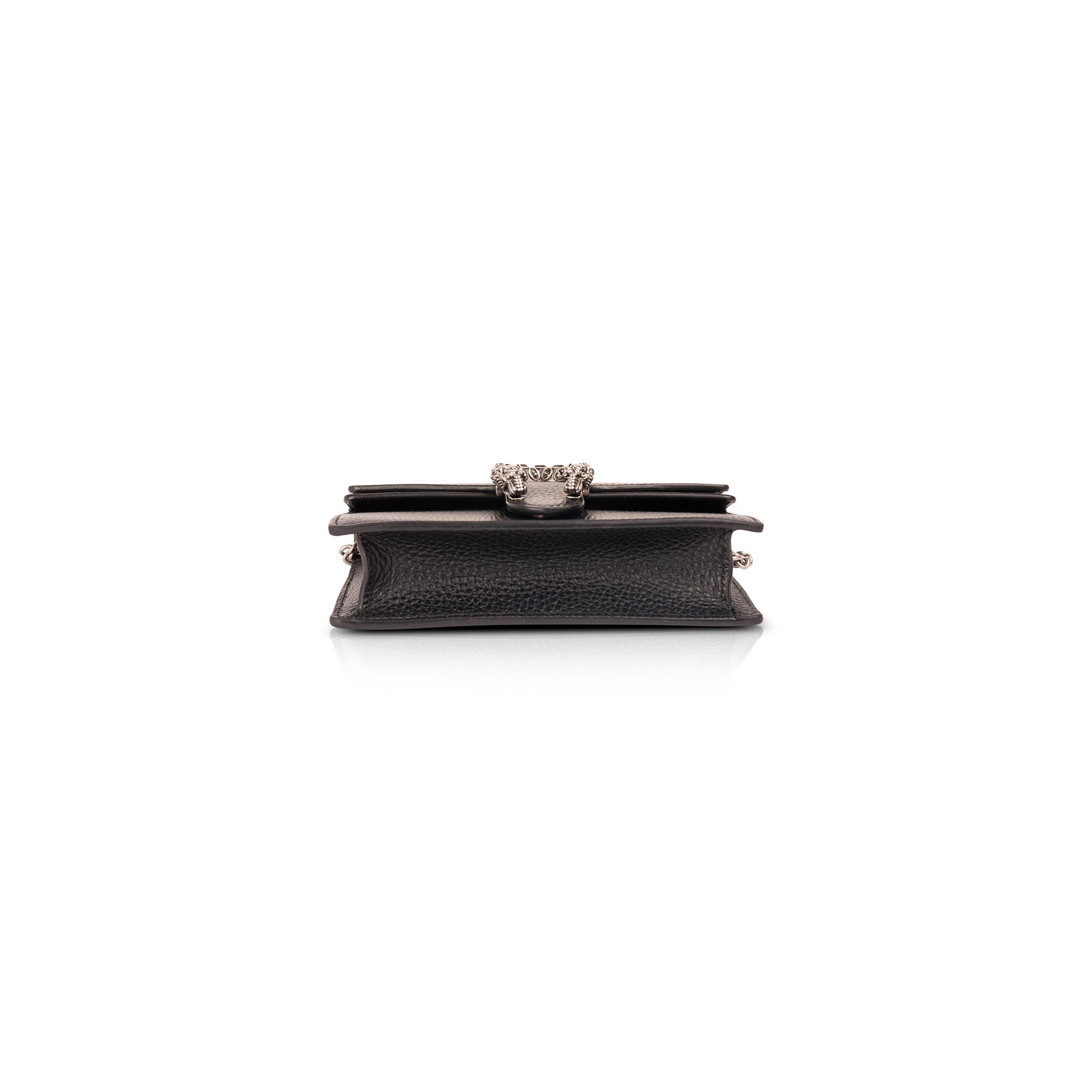 Gucci Dionysus Black Leather Super Mini Bag w/ Box