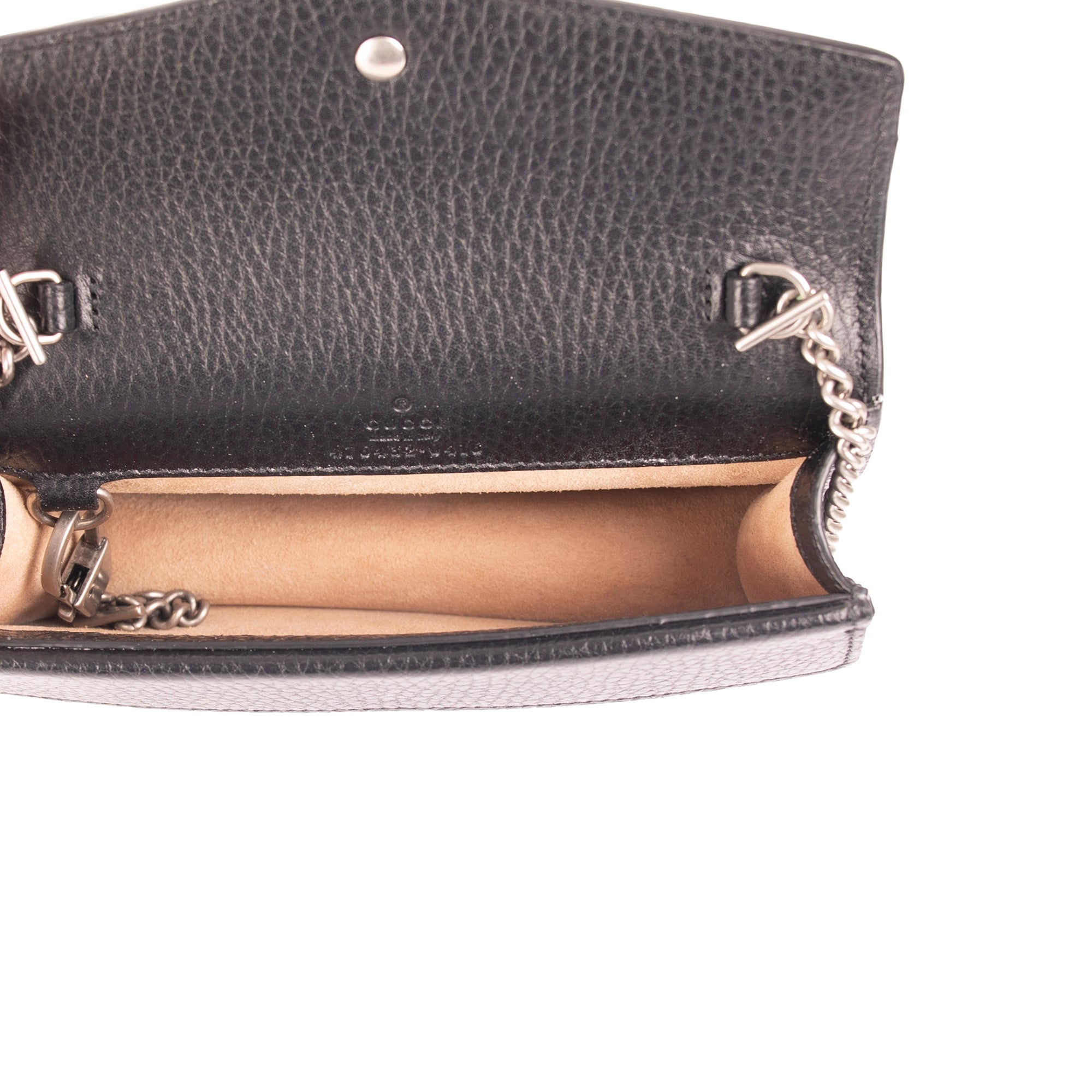 Gucci Dionysus Black Leather Super Mini Bag w/ Box
