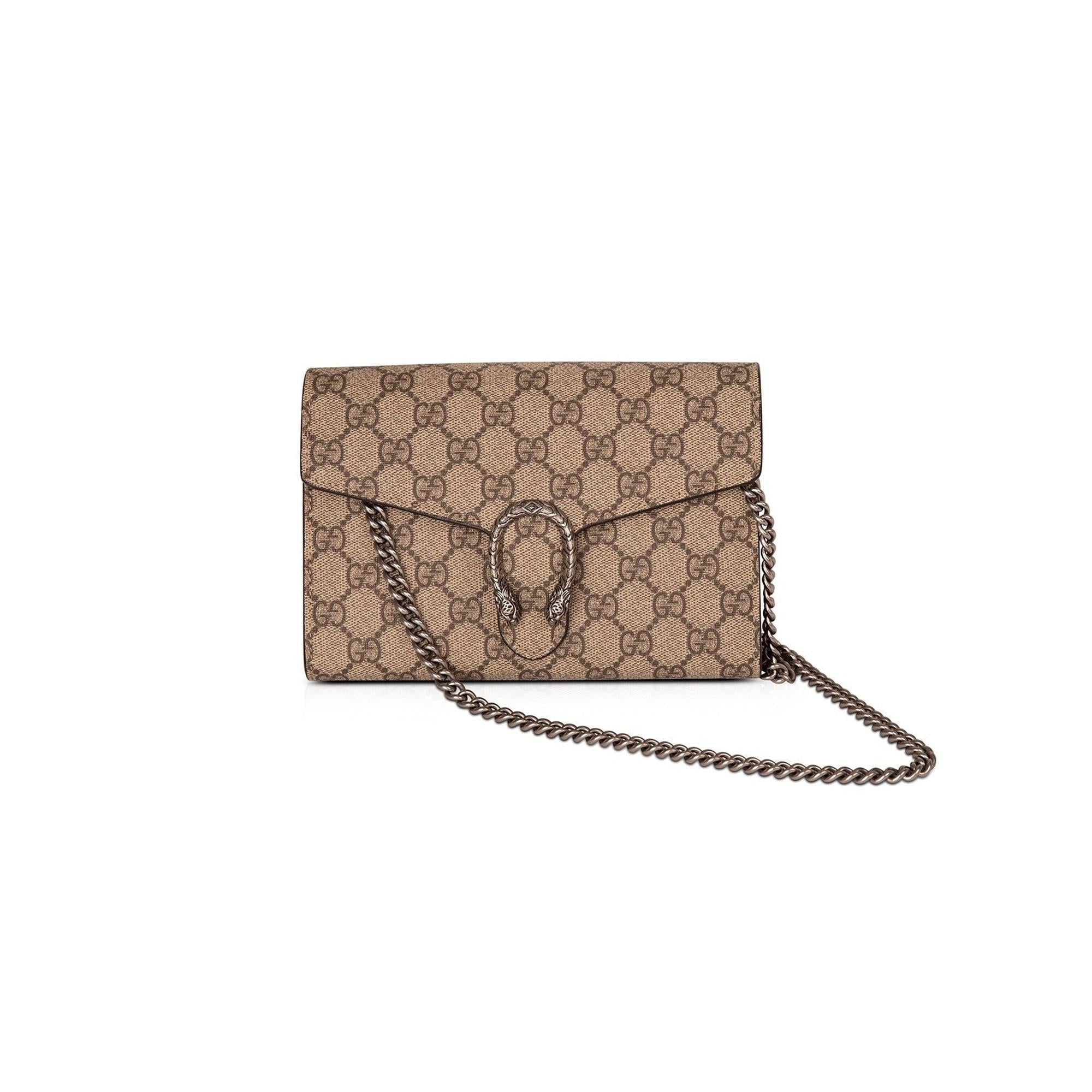 Gucci Dionysus GG Supreme Wallet on Chain w/ Box