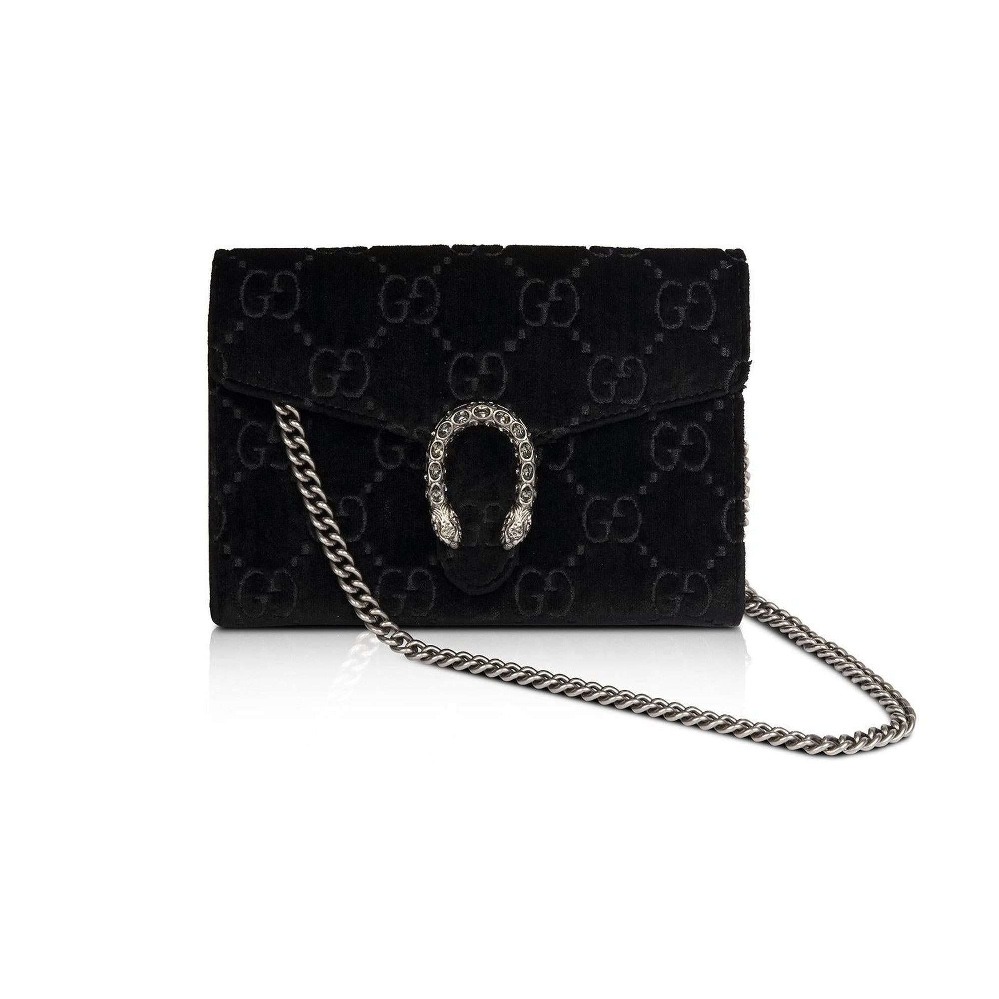 Gucci Dionysus GG Velvet Mini Wallet on Chain