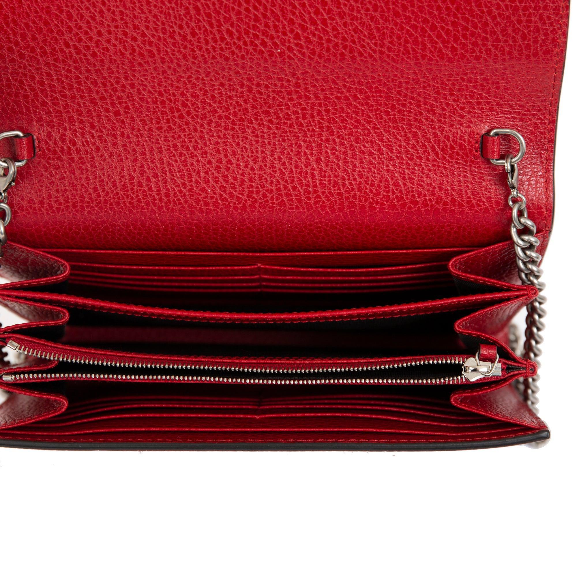 Gucci Dionysus Mini Leather Chain Wallet
