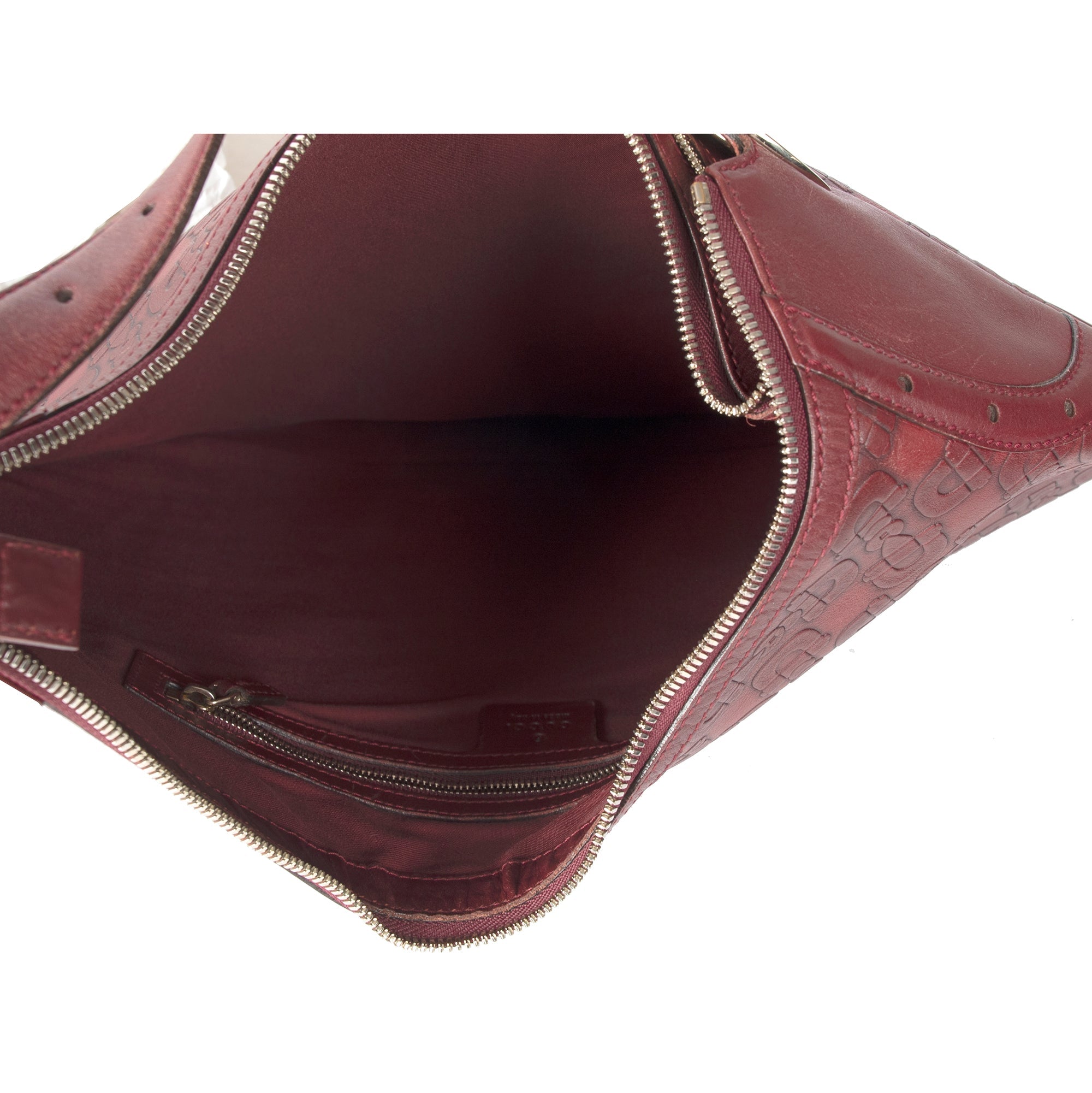 Gucci Embossed Horsebit Leather Glam Hobo