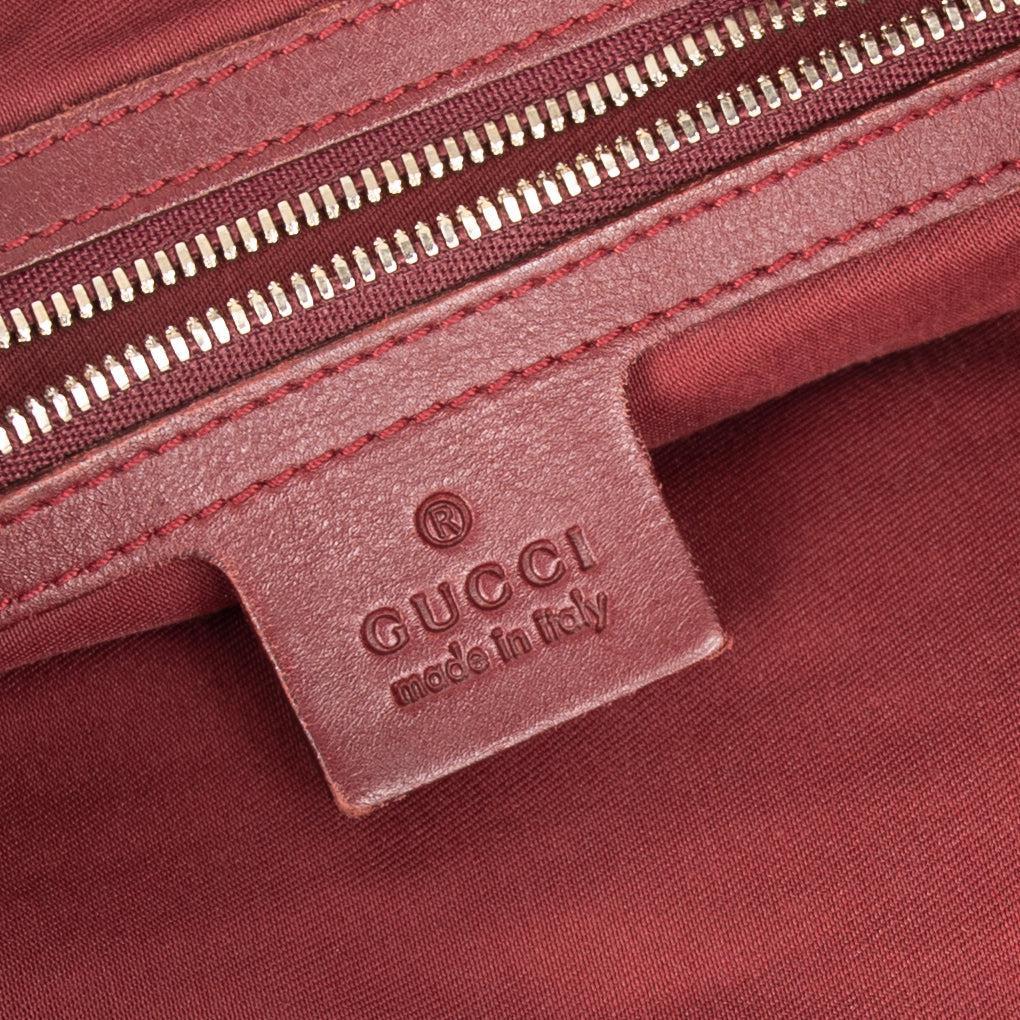 Gucci Embossed Horsebit Leather Glam Hobo