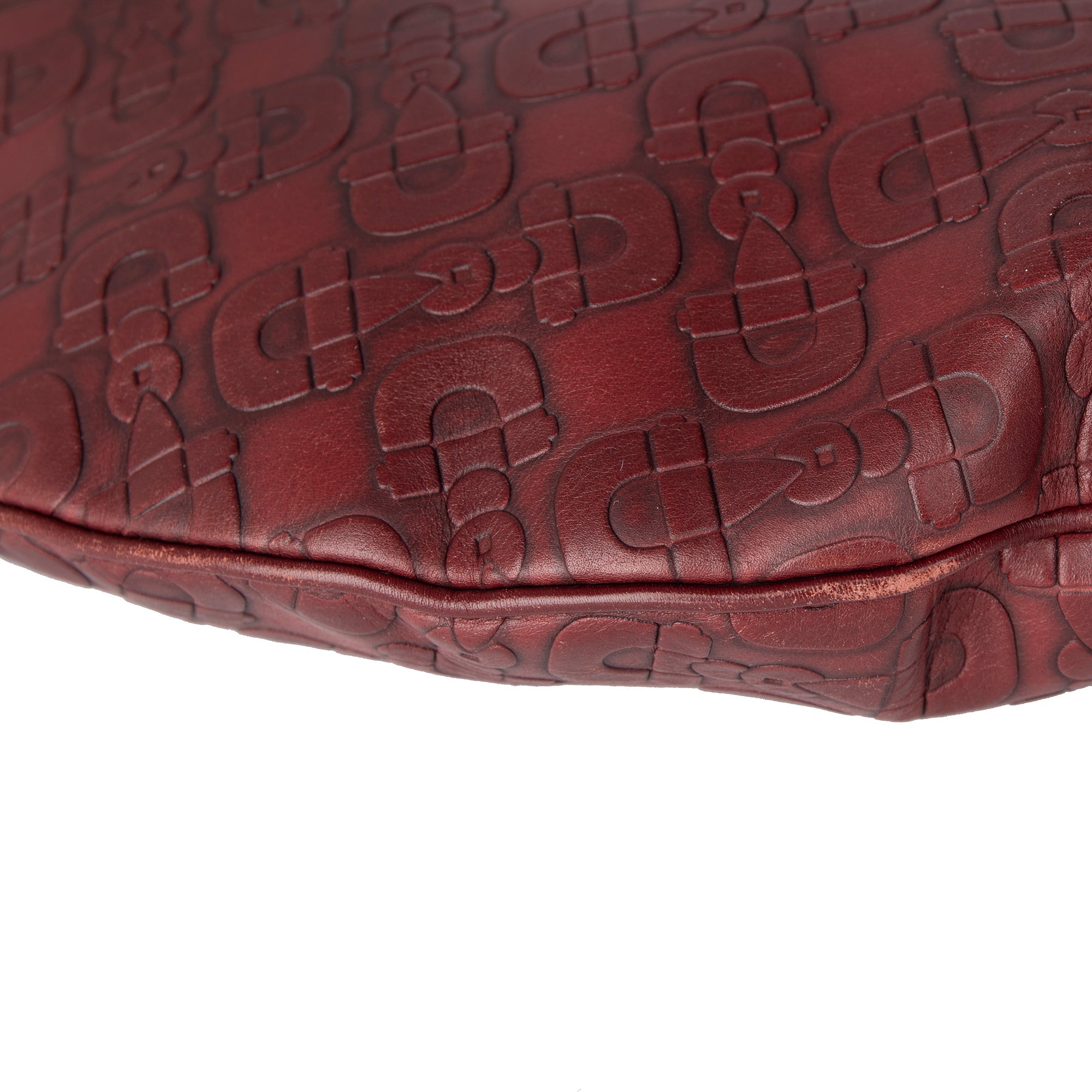 Gucci Embossed Horsebit Leather Glam Hobo