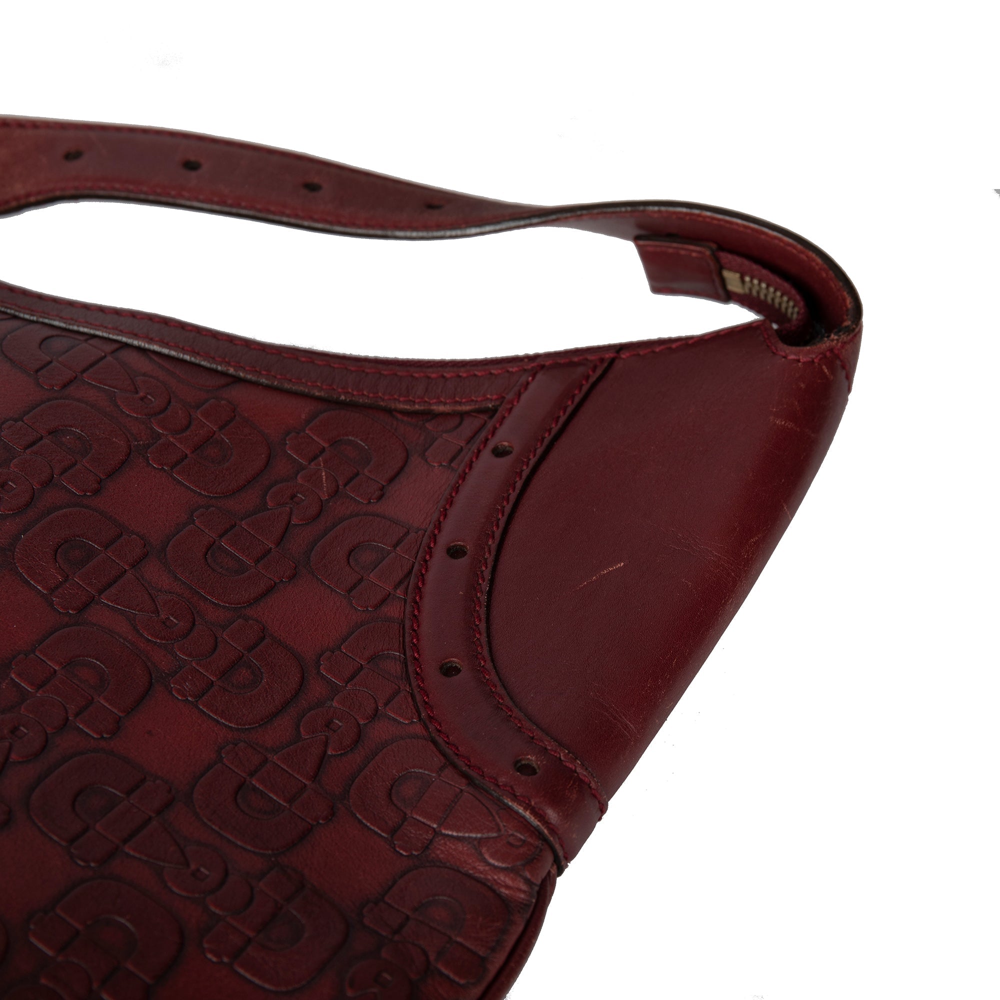 Gucci Embossed Horsebit Leather Glam Hobo