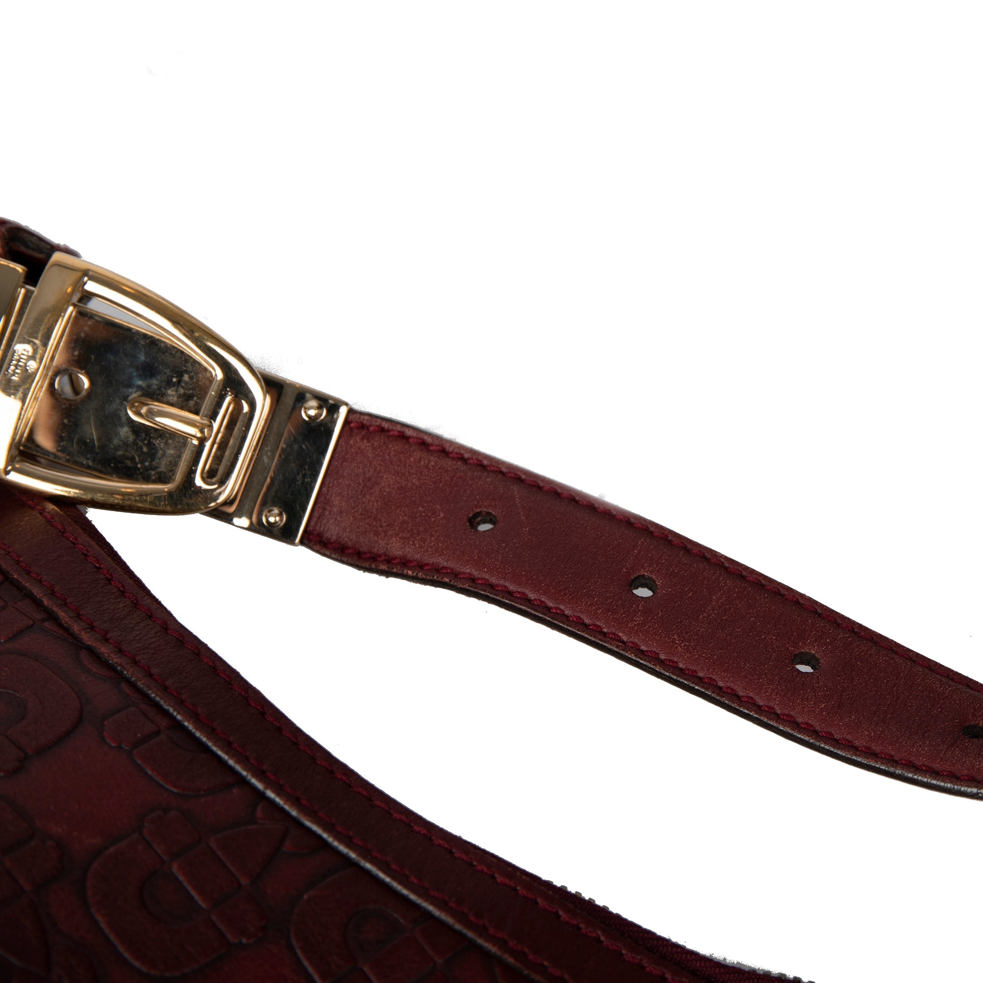 Gucci Embossed Horsebit Leather Glam Hobo