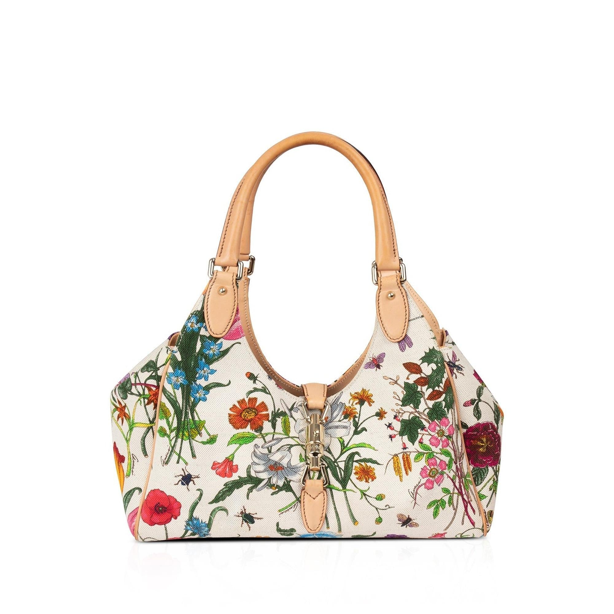 Gucci Floral Jackie Bardot Bag