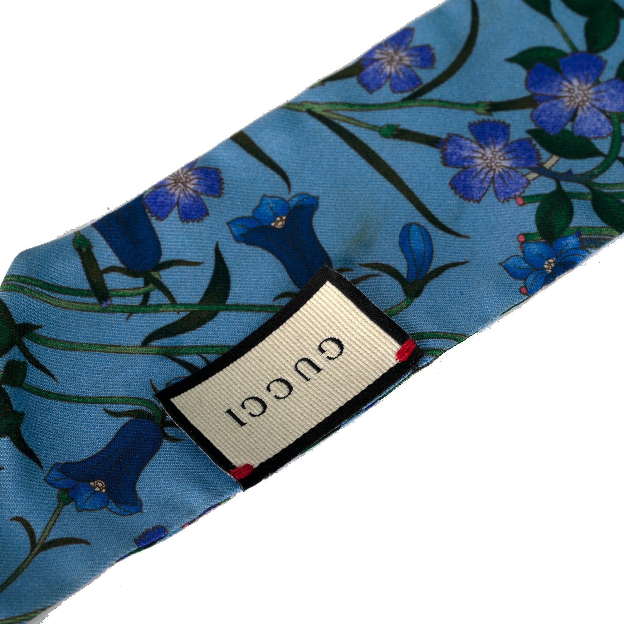 Gucci Floral Print Silk Twill Neck Bow w/ Box