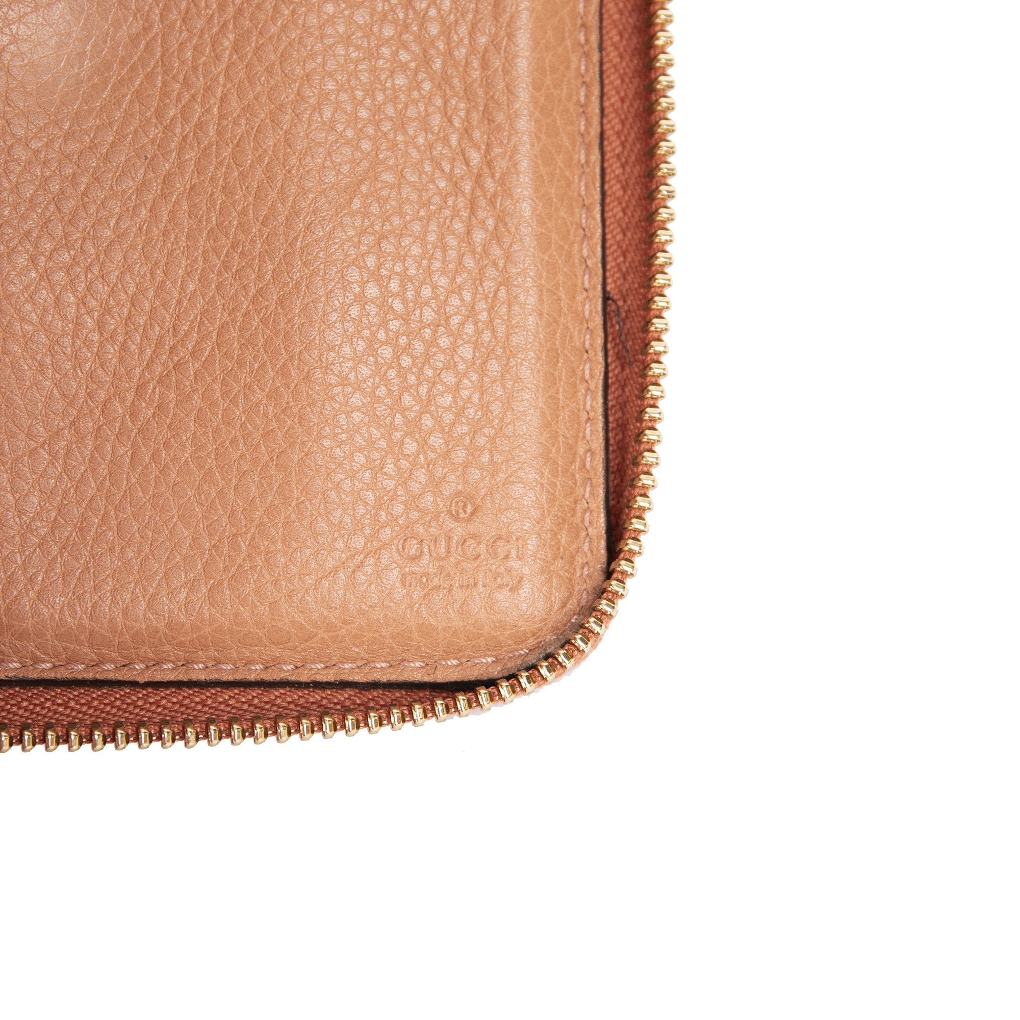 Gucci GG Bamboo Tassel Zip-Around Wallet w/ Box