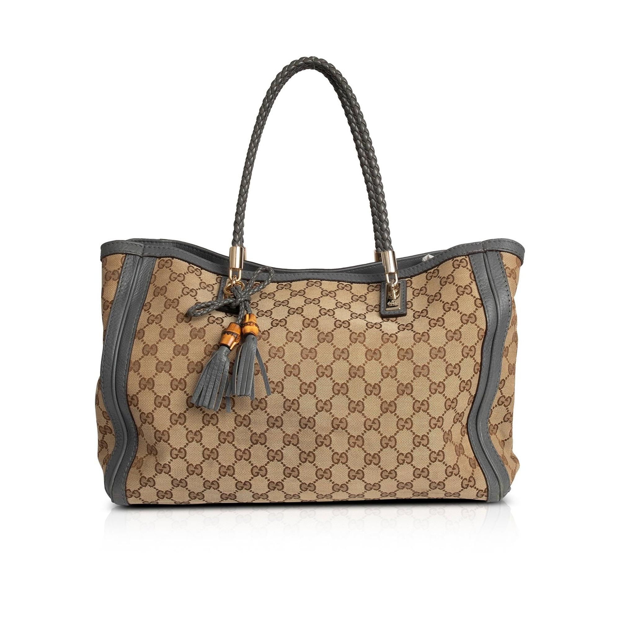 Gucci GG Canvas Bella Bamboo Tote