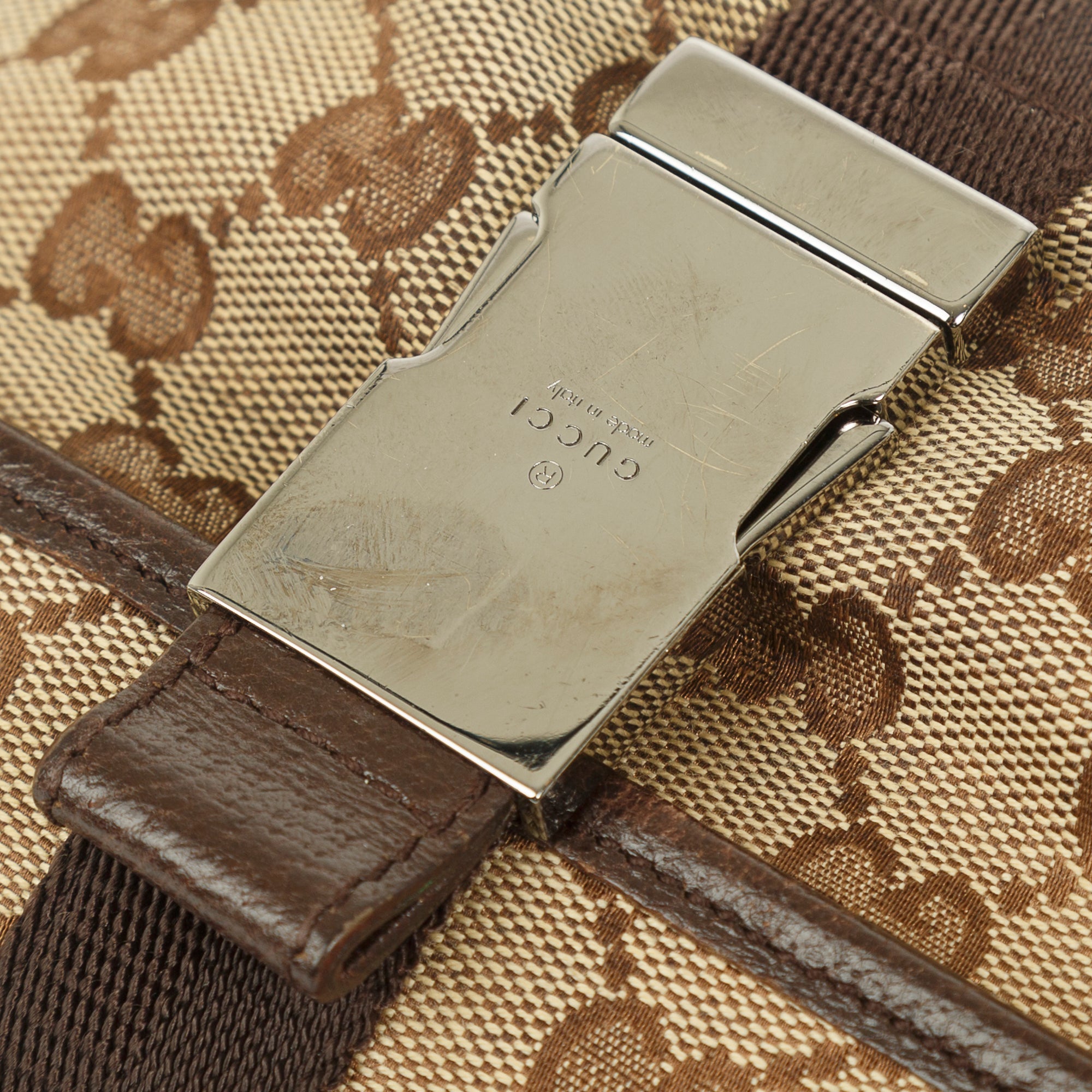 Gucci GG Canvas Buckle Waist Bag