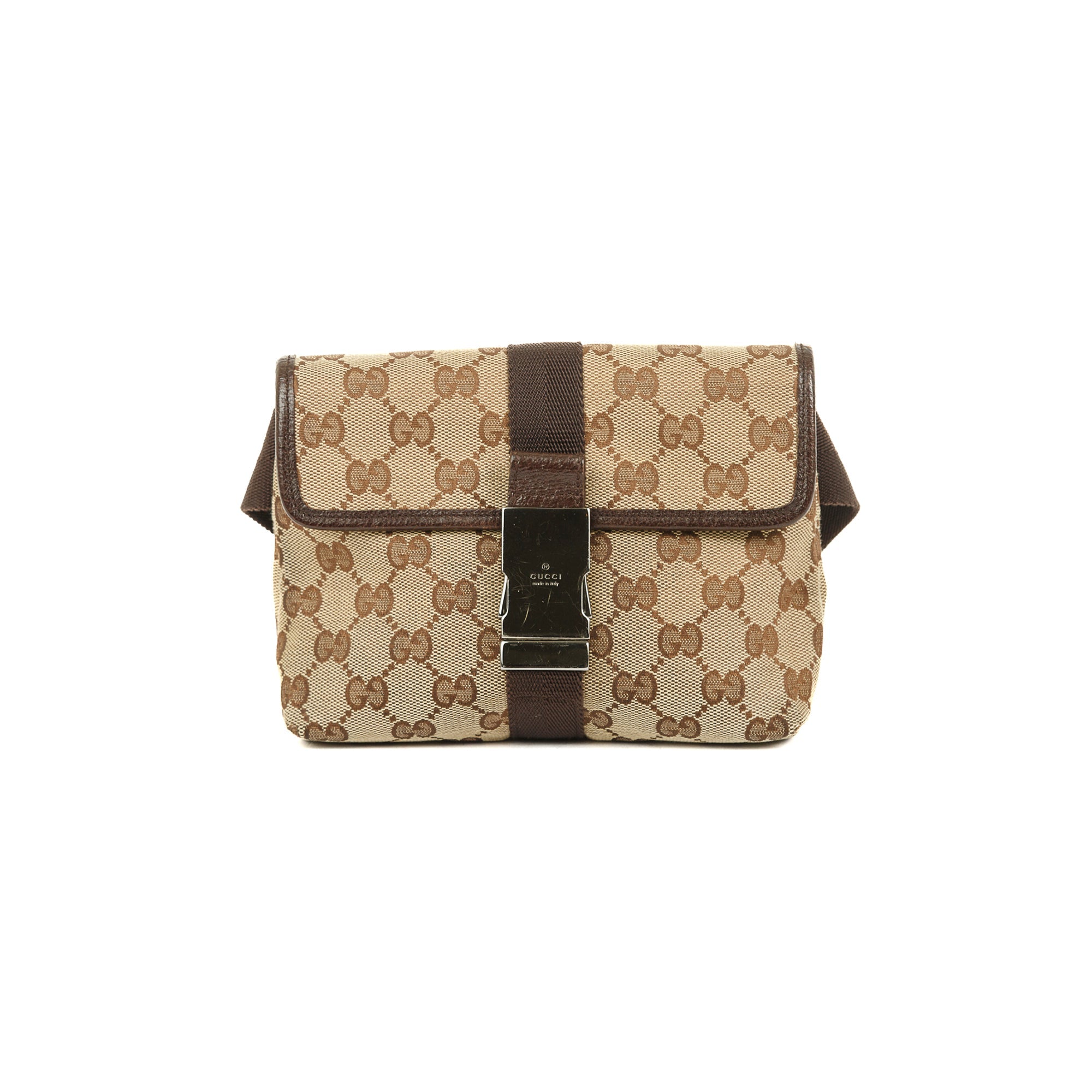 Gucci GG Canvas Buckle Waist Bag