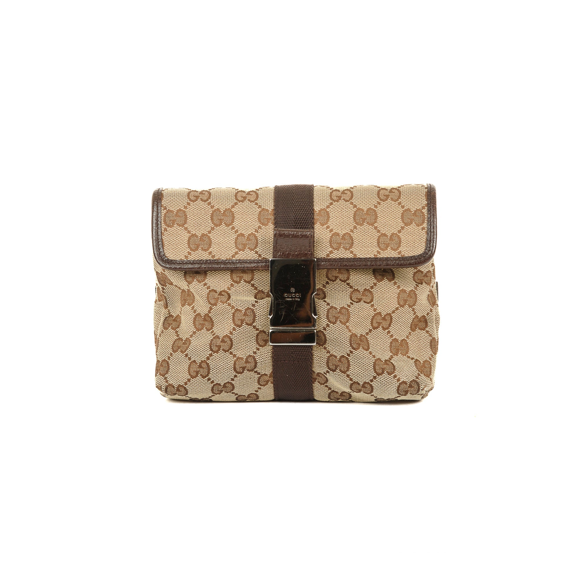 Gucci GG Canvas Buckle Waist Bag