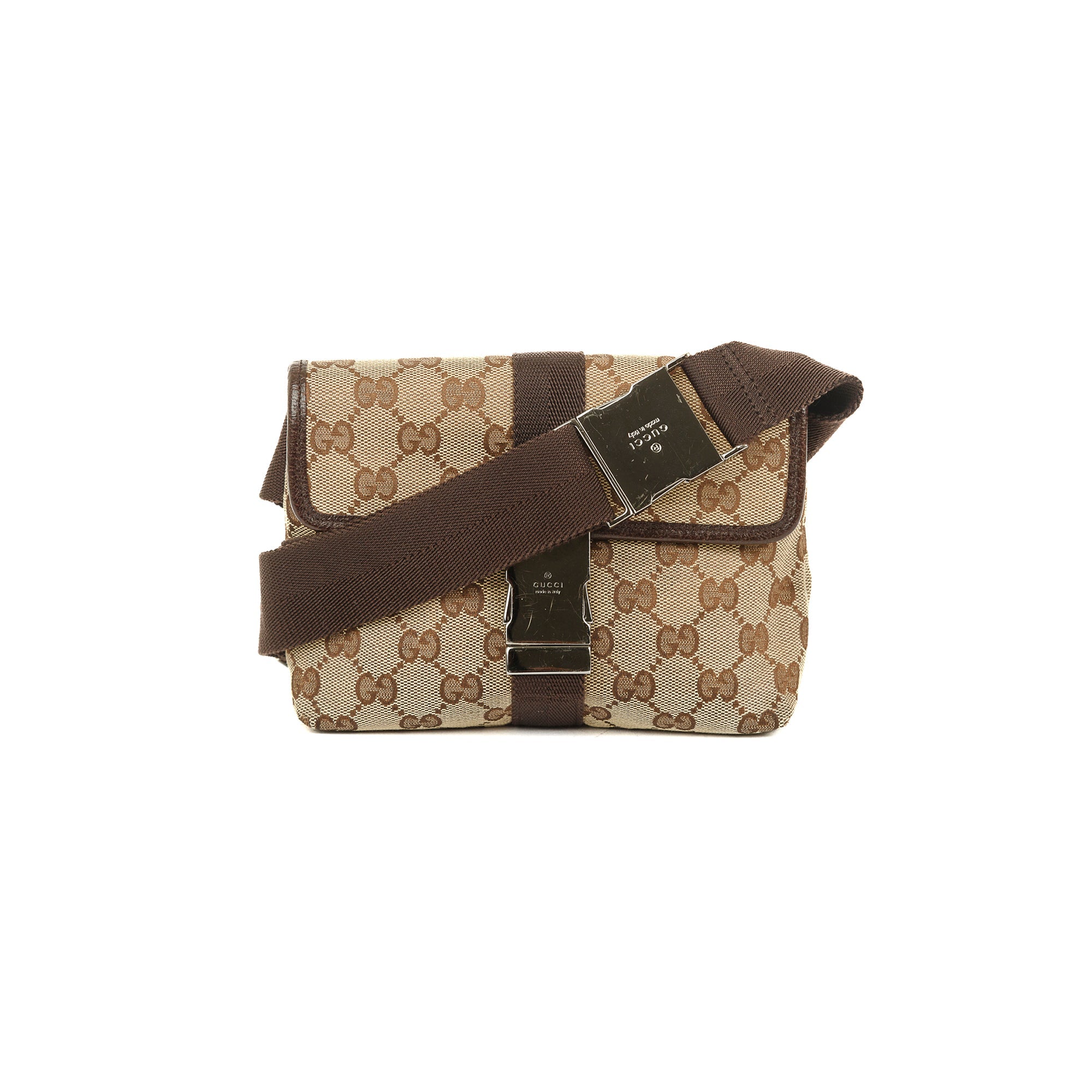 Gucci GG Canvas Buckle Waist Bag