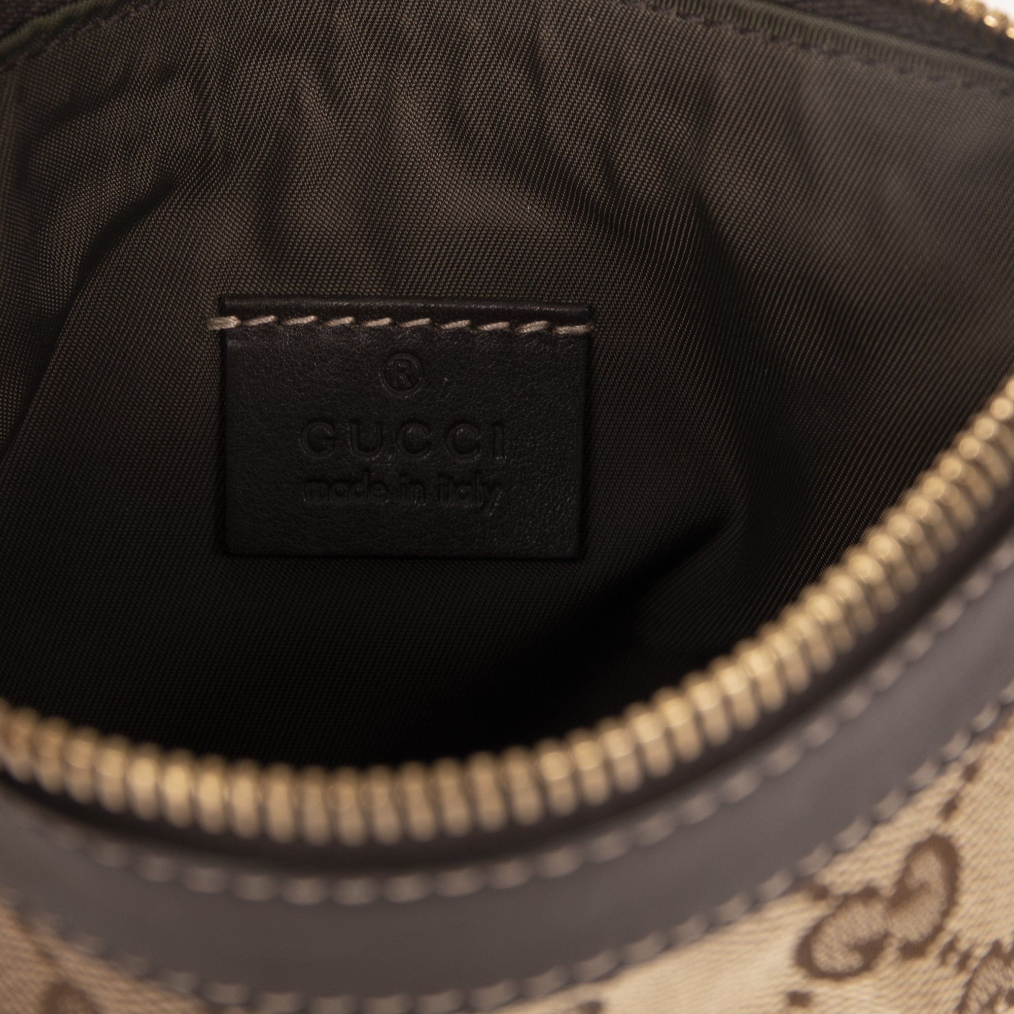 Gucci GG Canvas Charm Sling Pochette w/ Box