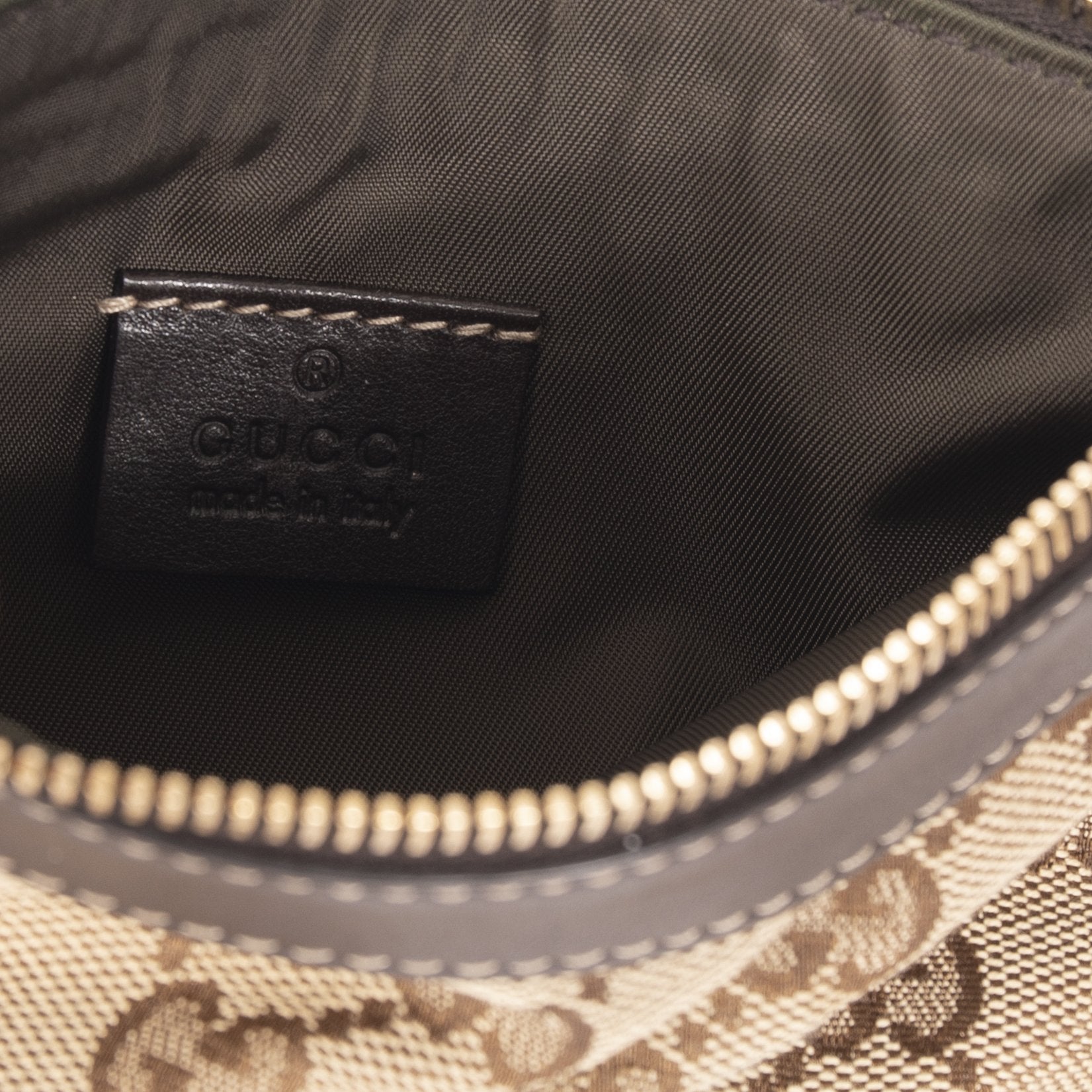 Gucci GG Canvas Charm Sling Pochette w/ Box