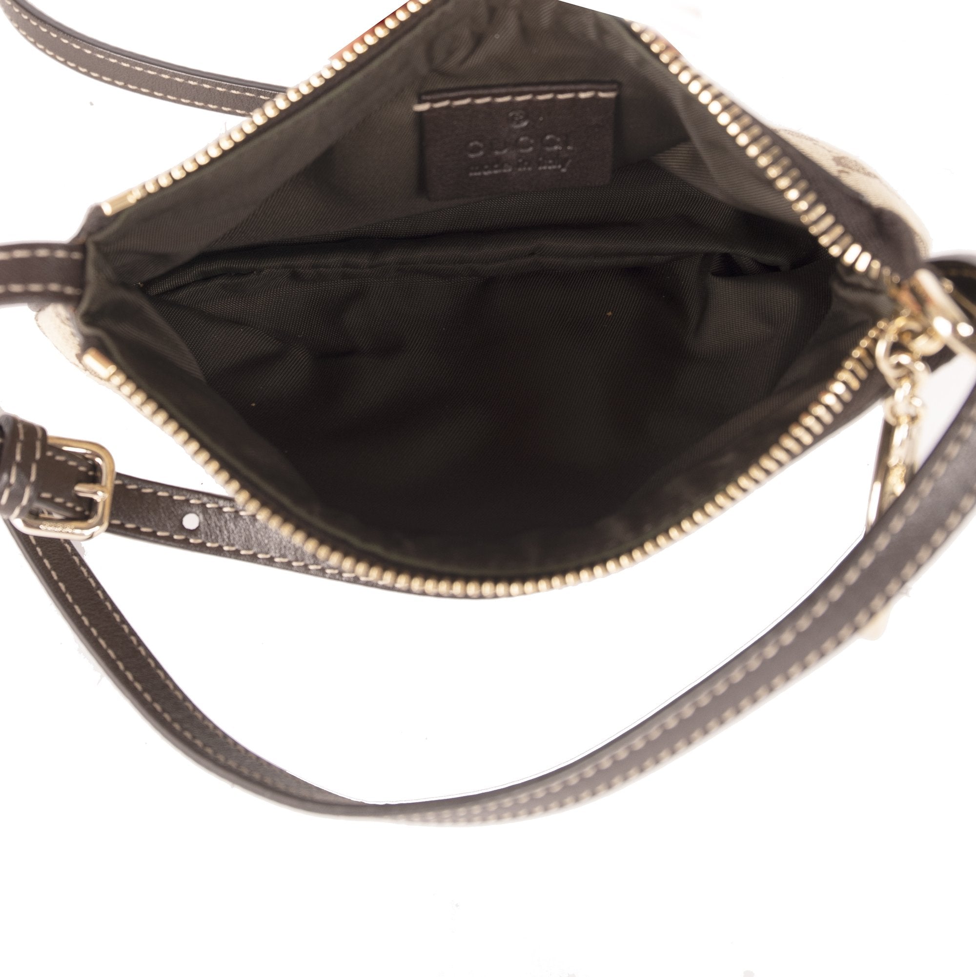 Gucci GG Canvas Charm Sling Pochette w/ Box