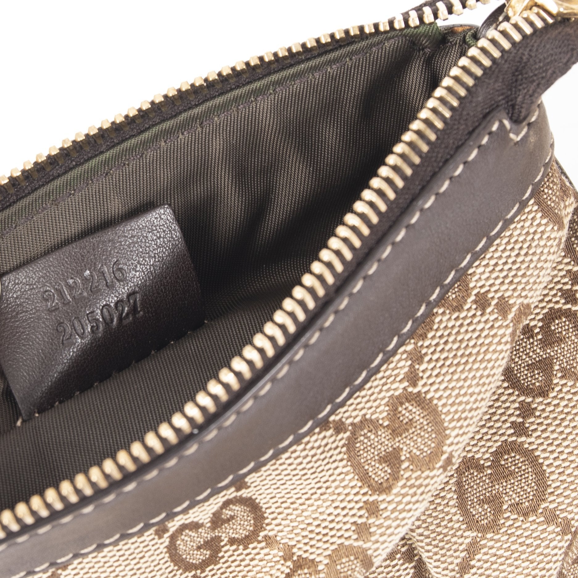 Gucci GG Canvas Charm Sling Pochette w/ Box